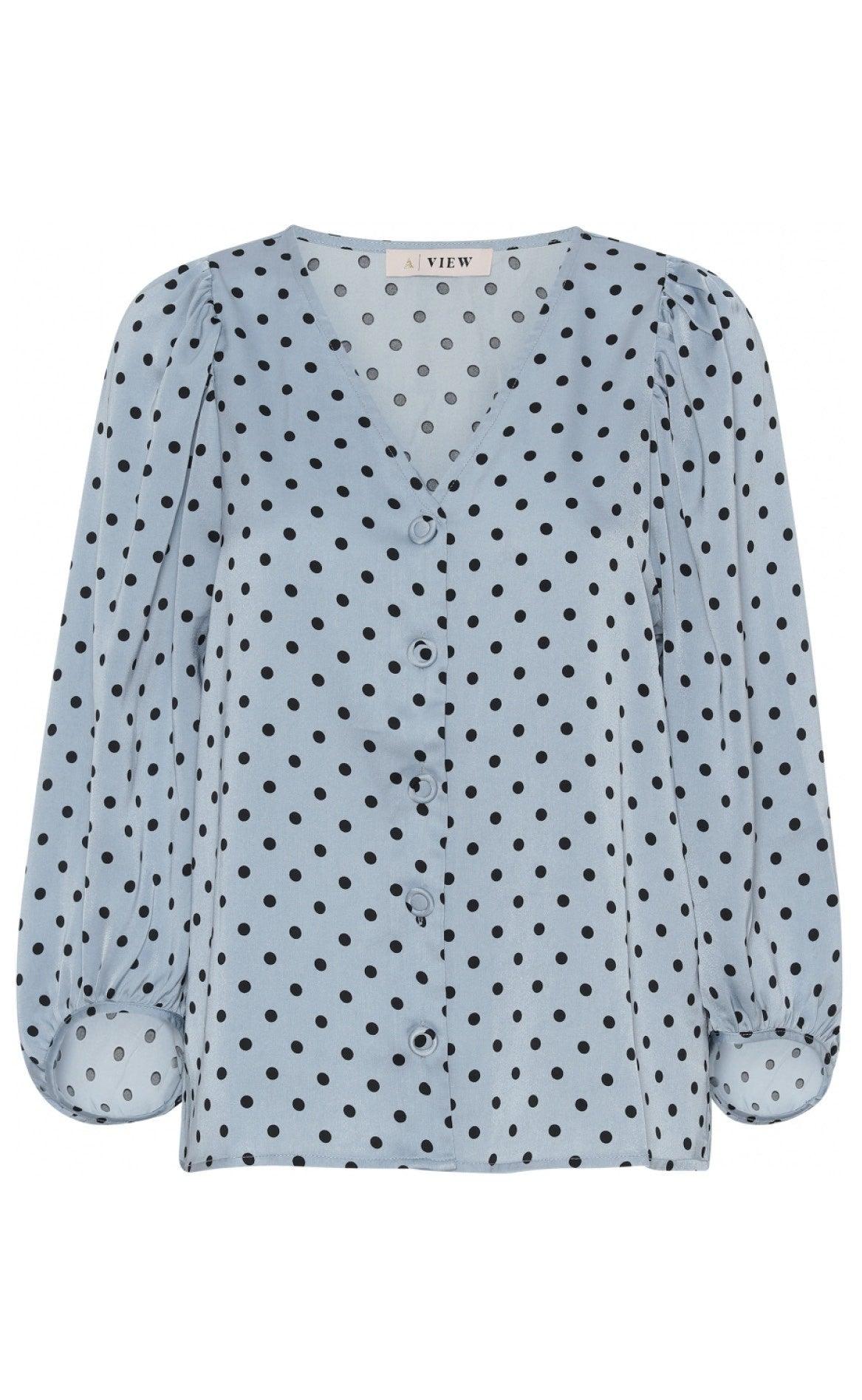 A-View Bluse - Anja - Light Blue