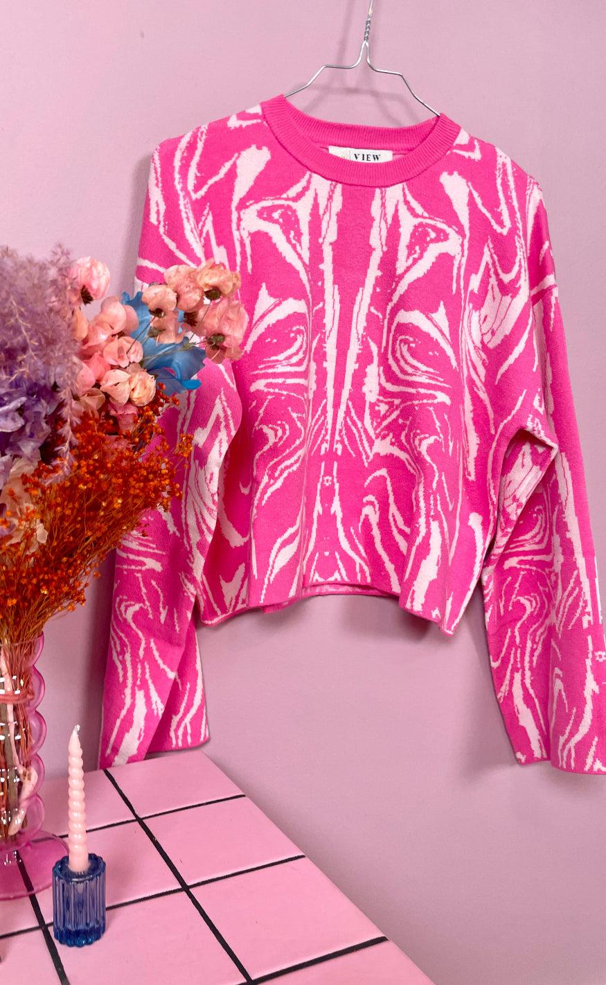 A-View Bluse - Kira Swirly Blouse - Pink