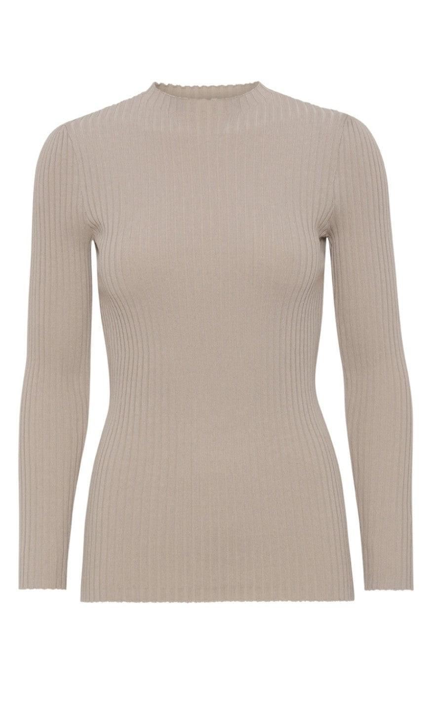 A-View Bluse - Mai Knit - White Pepper