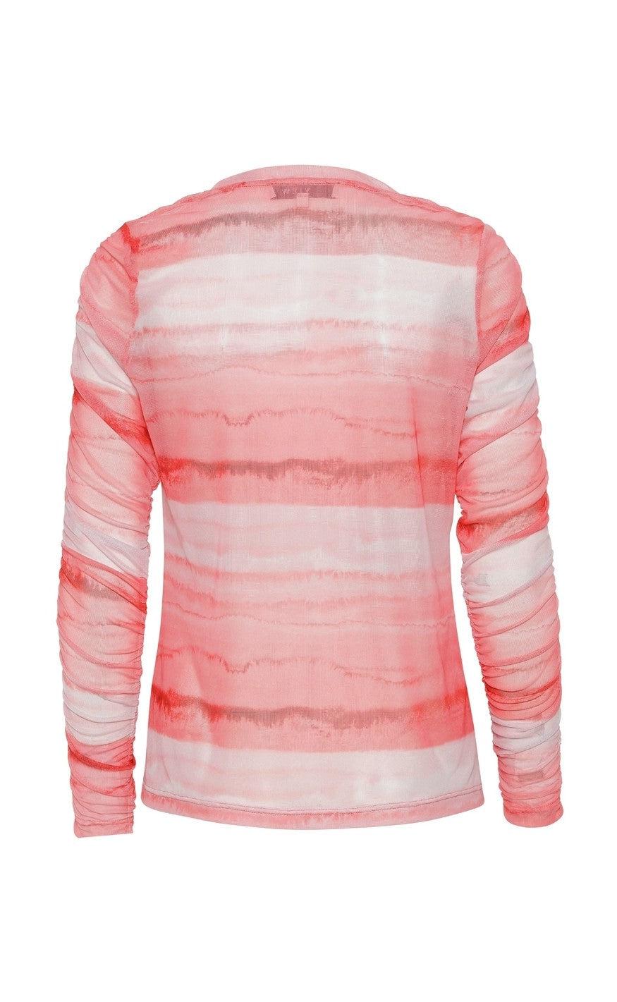 A-View Bluse - Rilo Mesh Top - Red