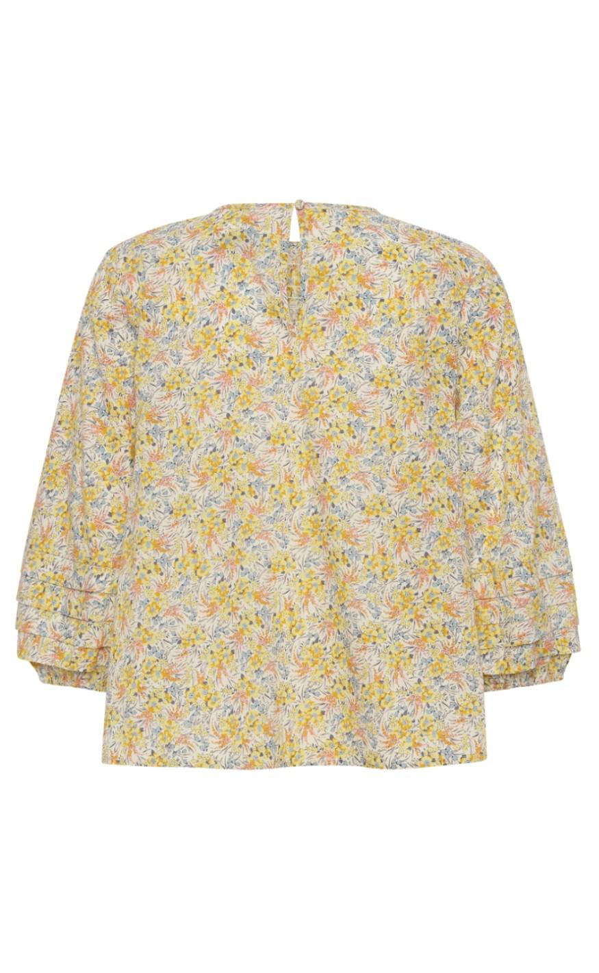 A-View Bluse - Roberta - Yellow print