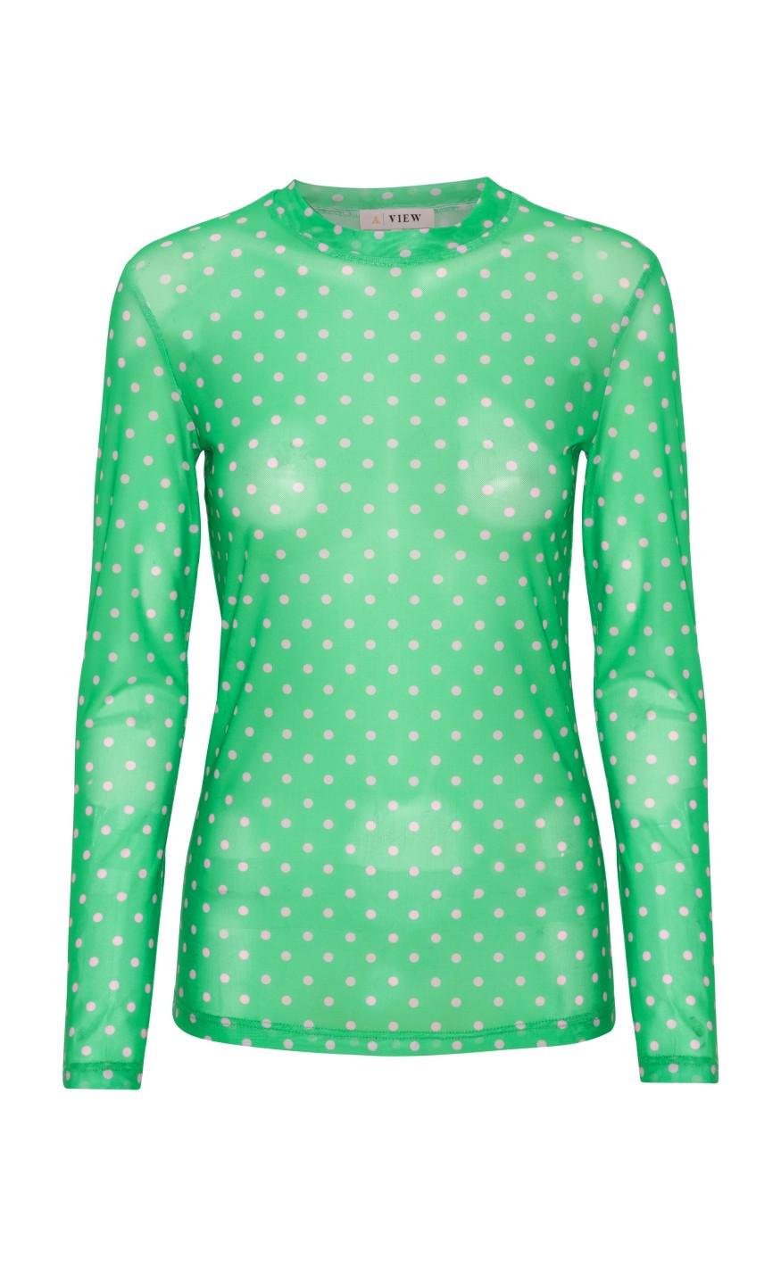 A-View Bluse - Silke Mesh - Green