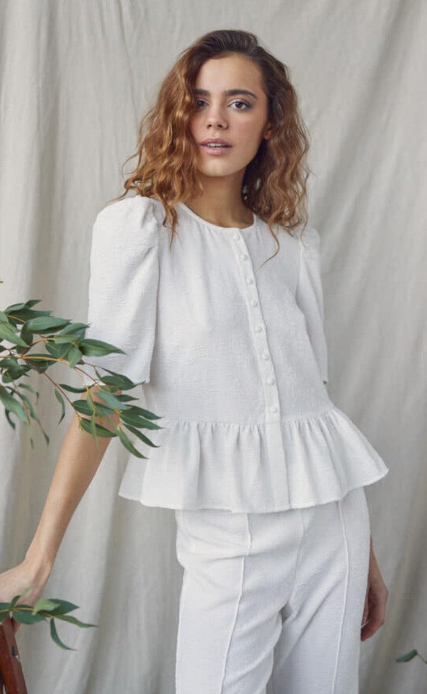 A-View Bluse - Tanja - White