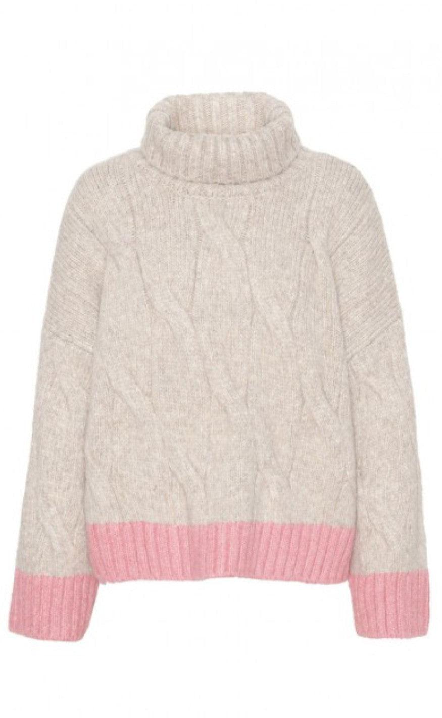 A-View Bluse - Violet - Nature/Pink