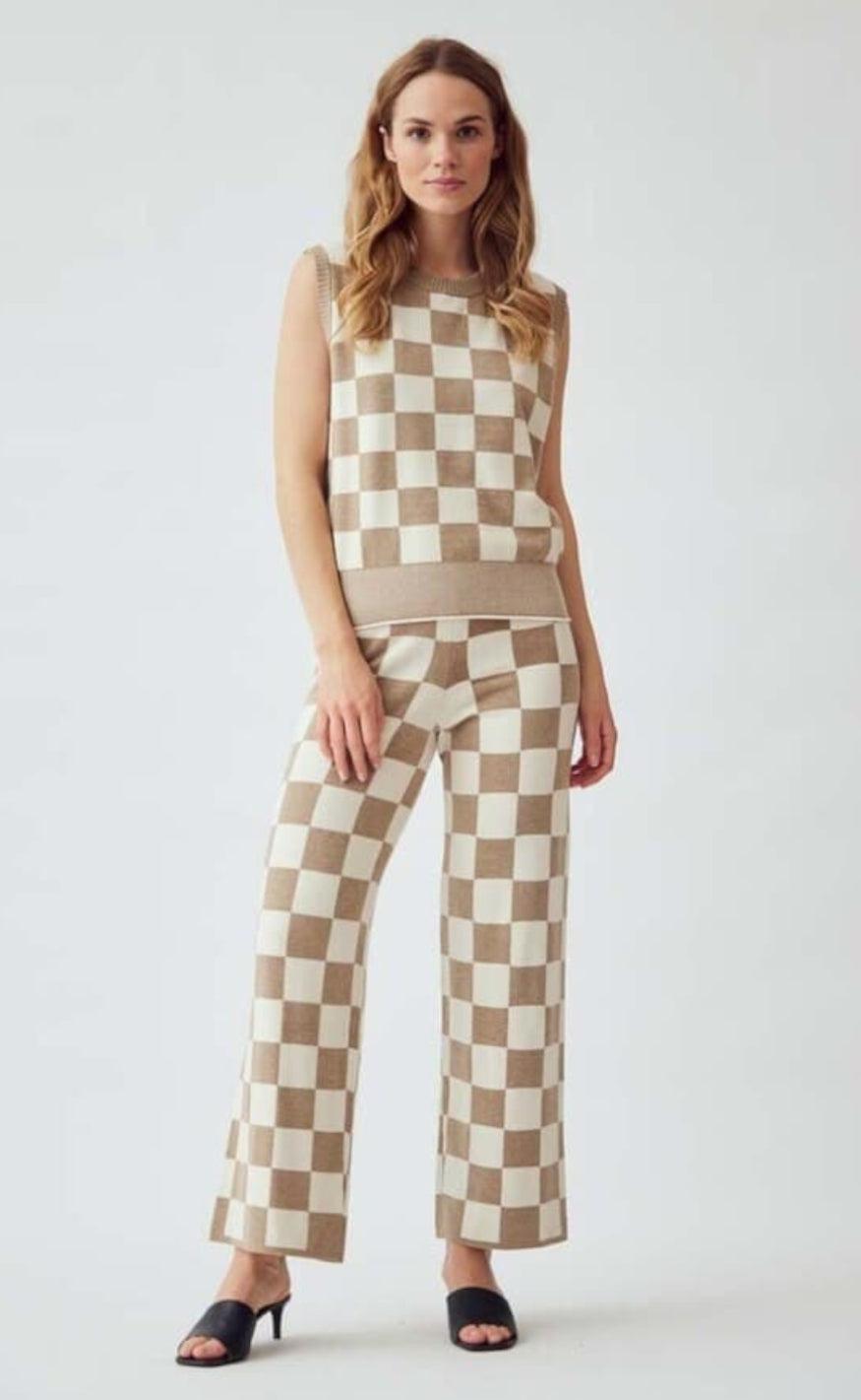 A-View Bukser - Kiras - Brown Check