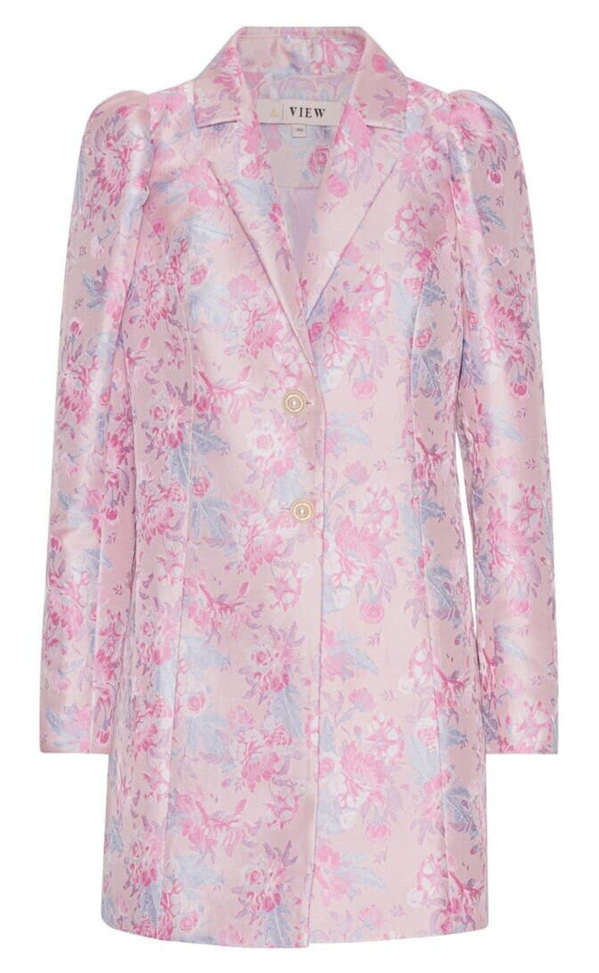 A-View Celebration Blazer - Carly Jacquard - Rose Pattern