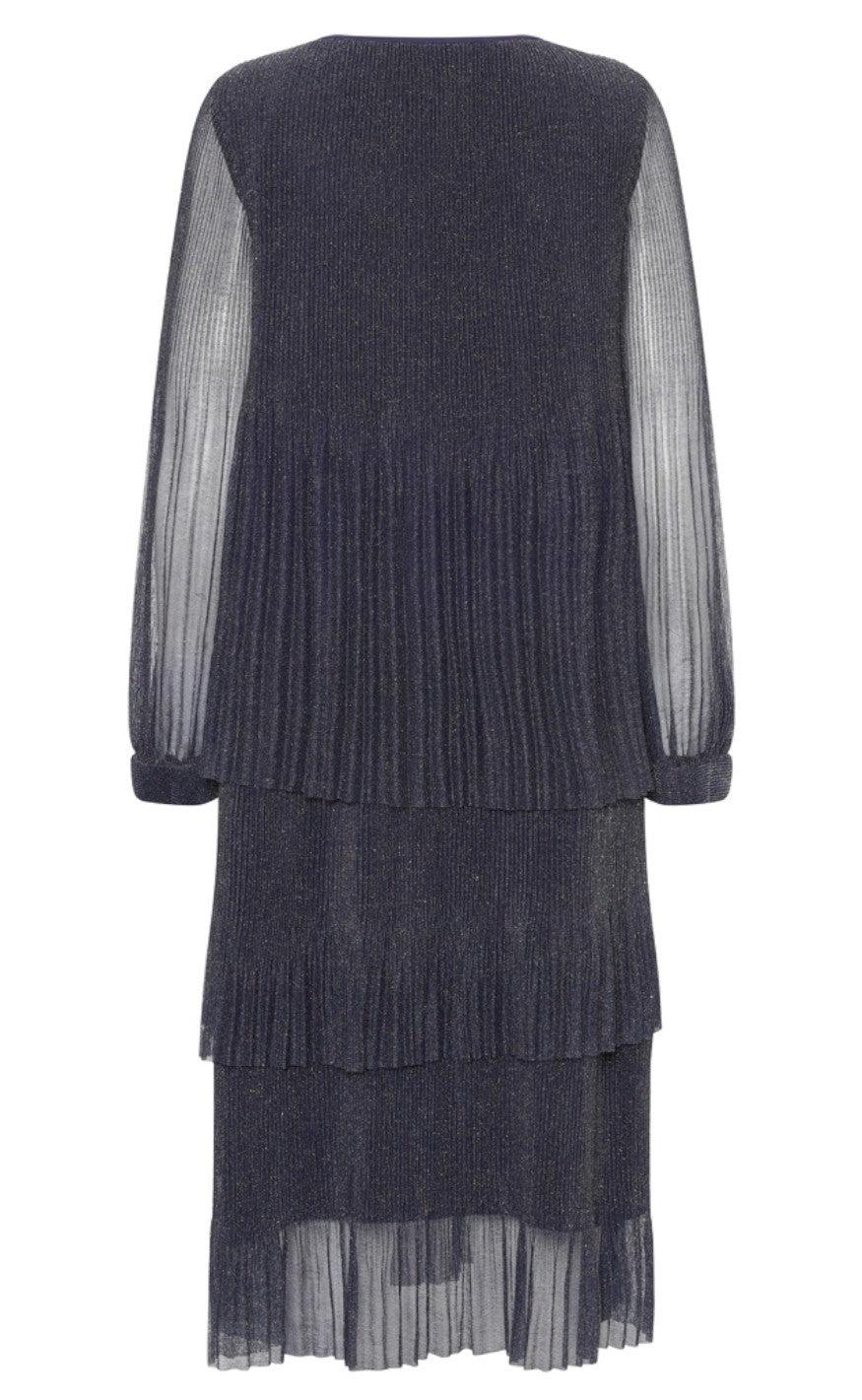 A-View Kjole - Ilja Lurex - Navy/Gold