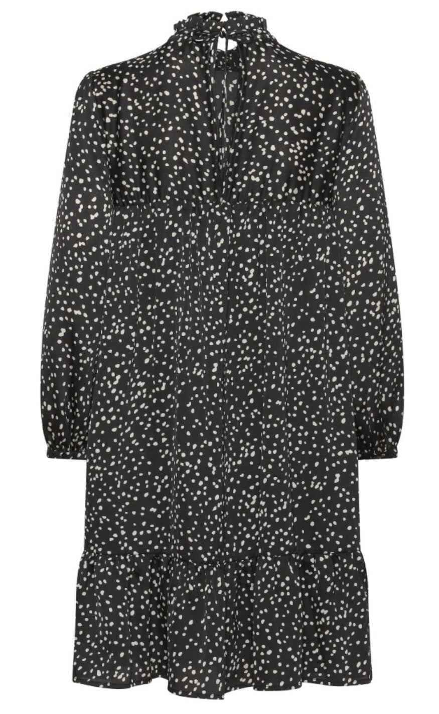 A-View Kjole - Jill - Black With White Dots
