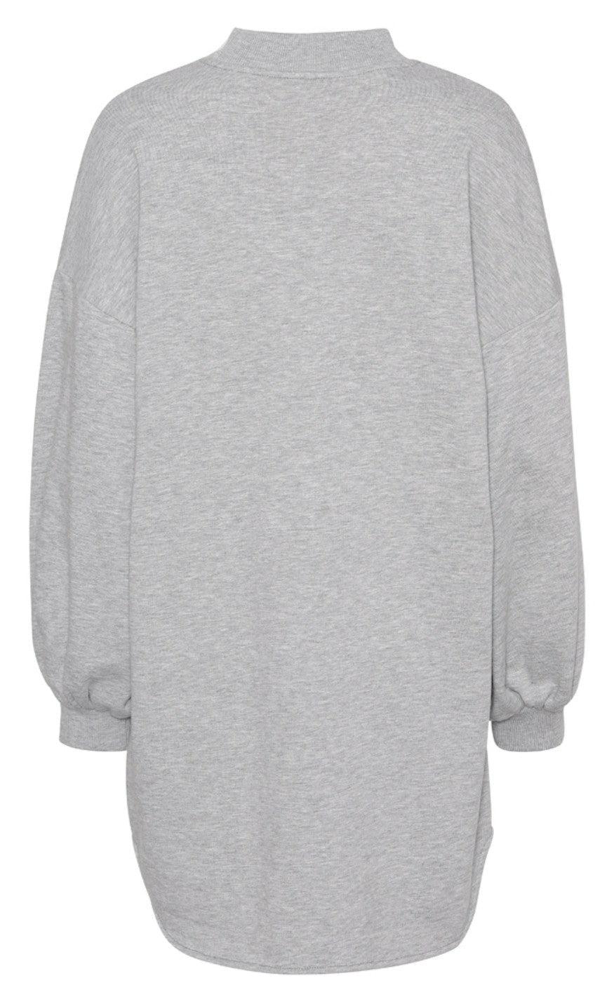 A-View Kjole - Olga Long - Light Grey Melange