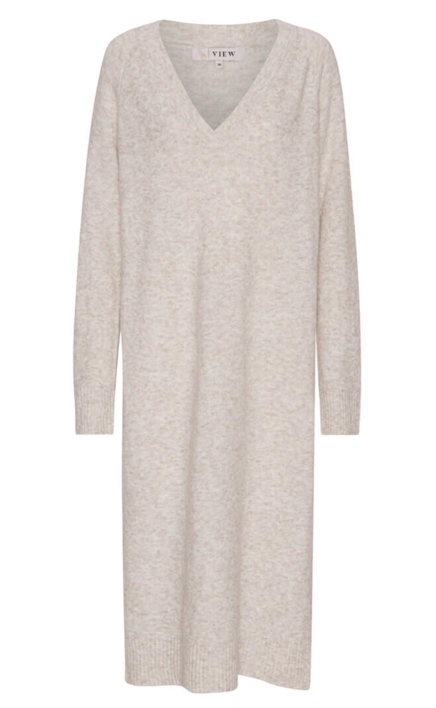 A-View Kjole - Penny V-neck - Off White