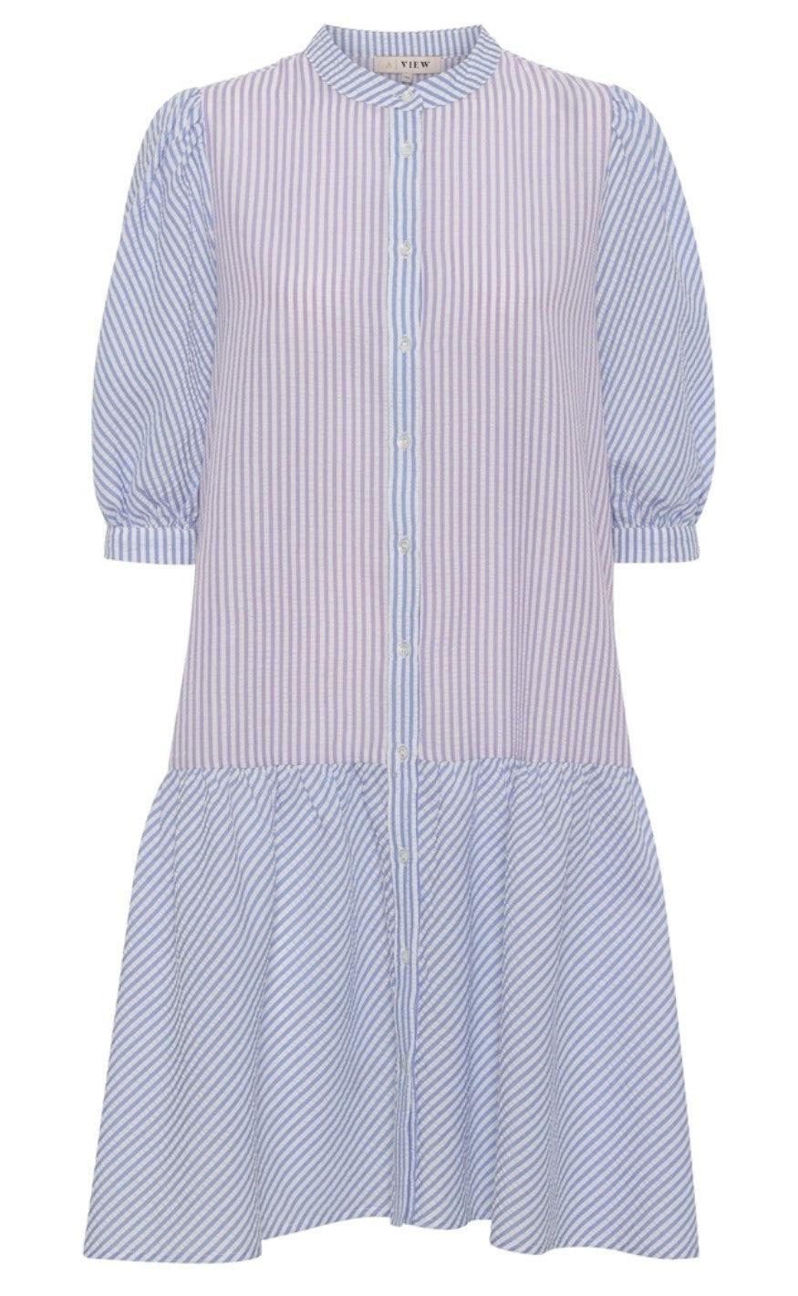 A-View Kjole - Rikke - Blue/Lavender