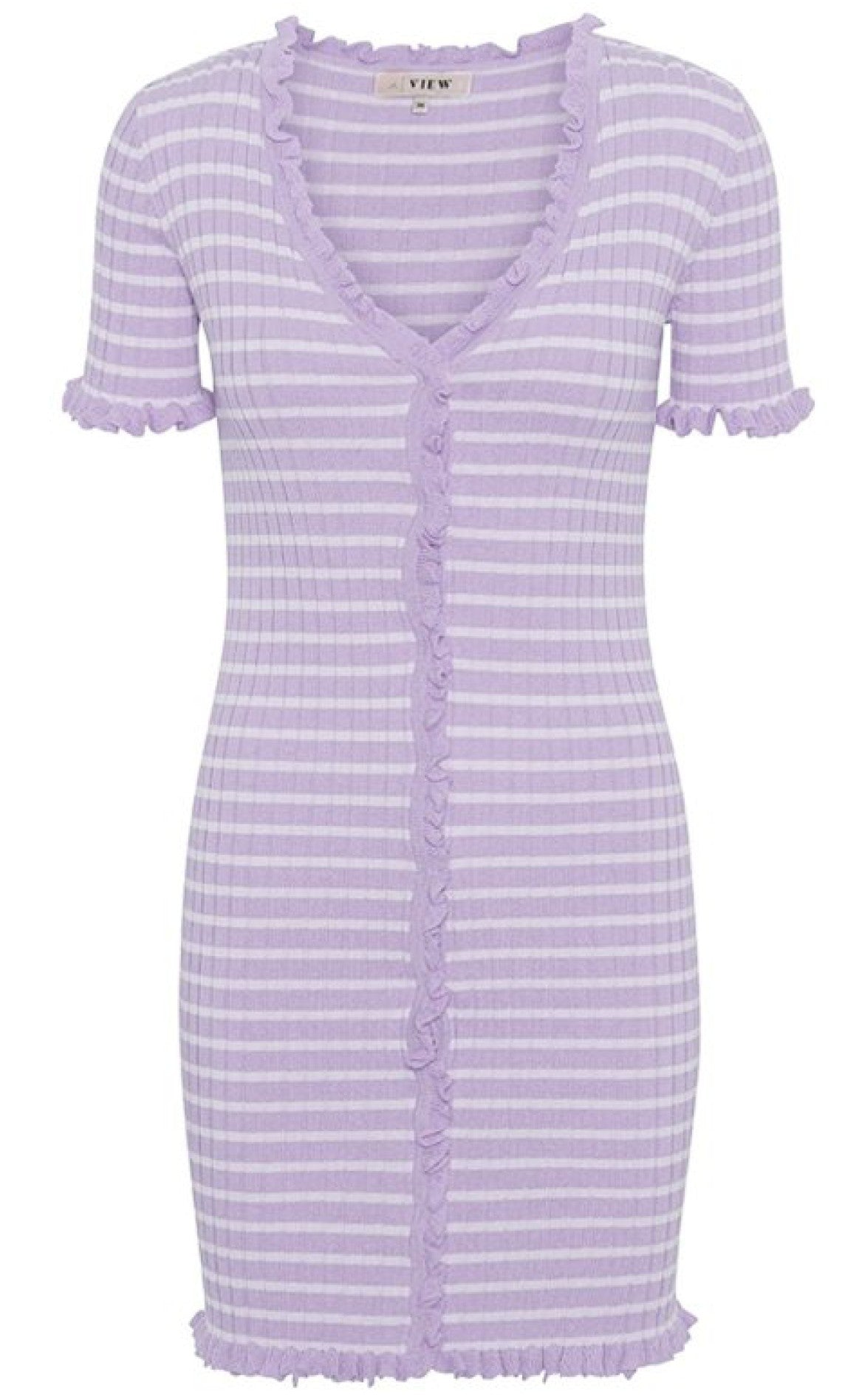 A-View Kjole - Sabia - Lavender/Off White