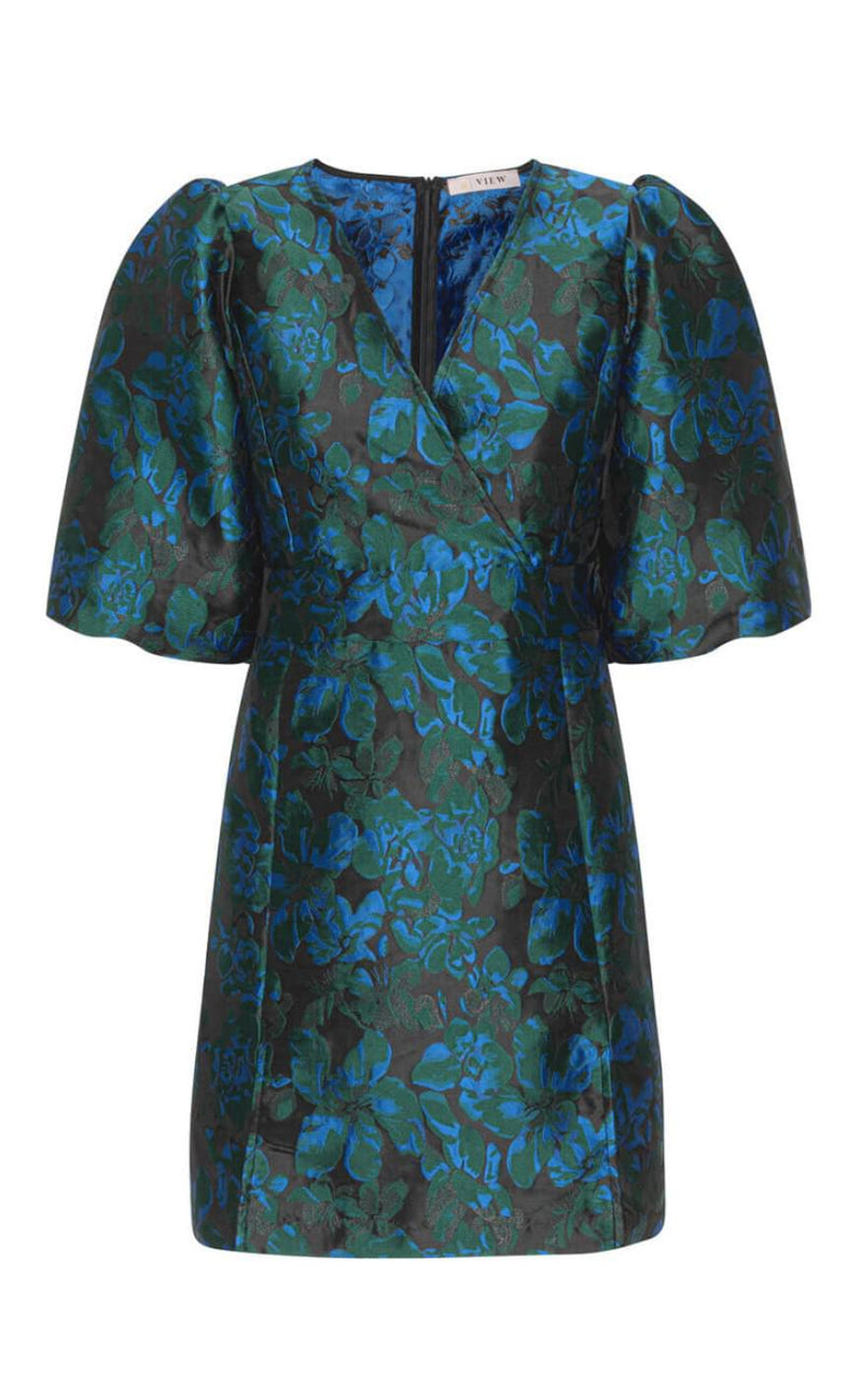 A-View Kjole - Talena - Black/Blue