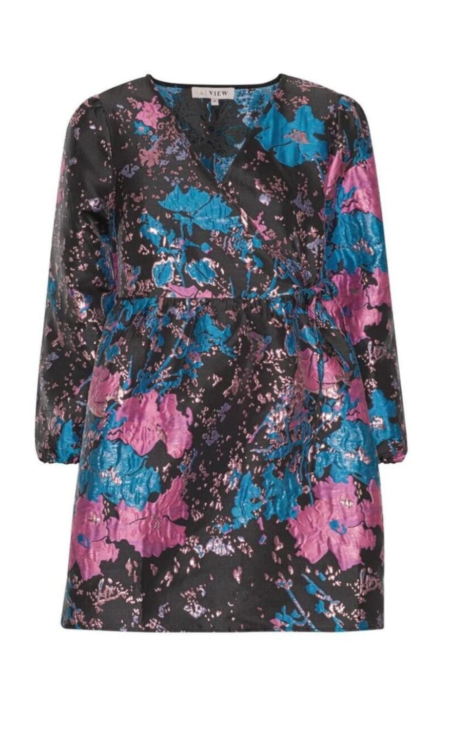 A-View Kjole - Veli - Black/Pink/Blue