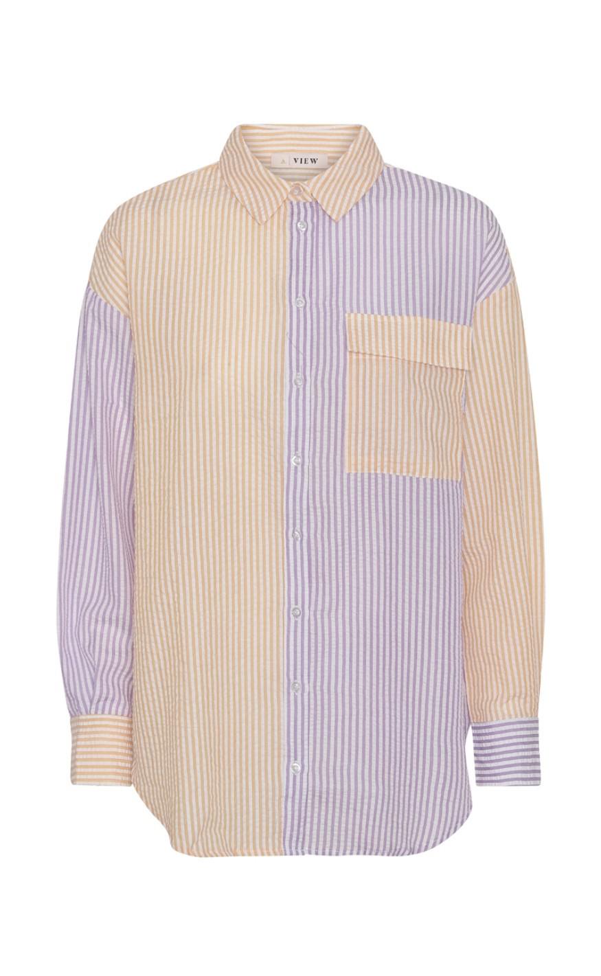 A-View Skjorte - Mila - Purple/Yellow