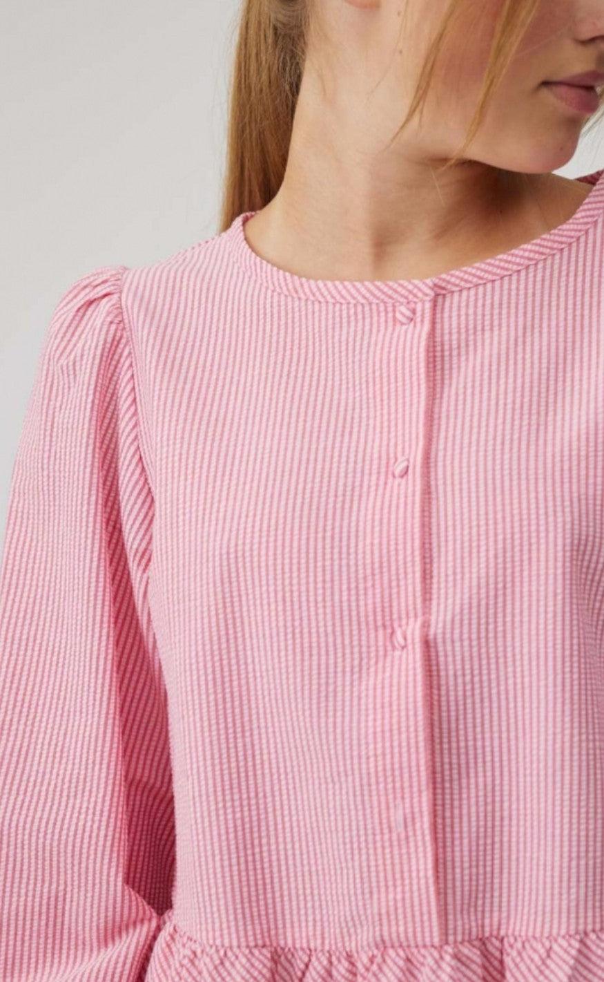 A-view Bluse - Sara LS - Red