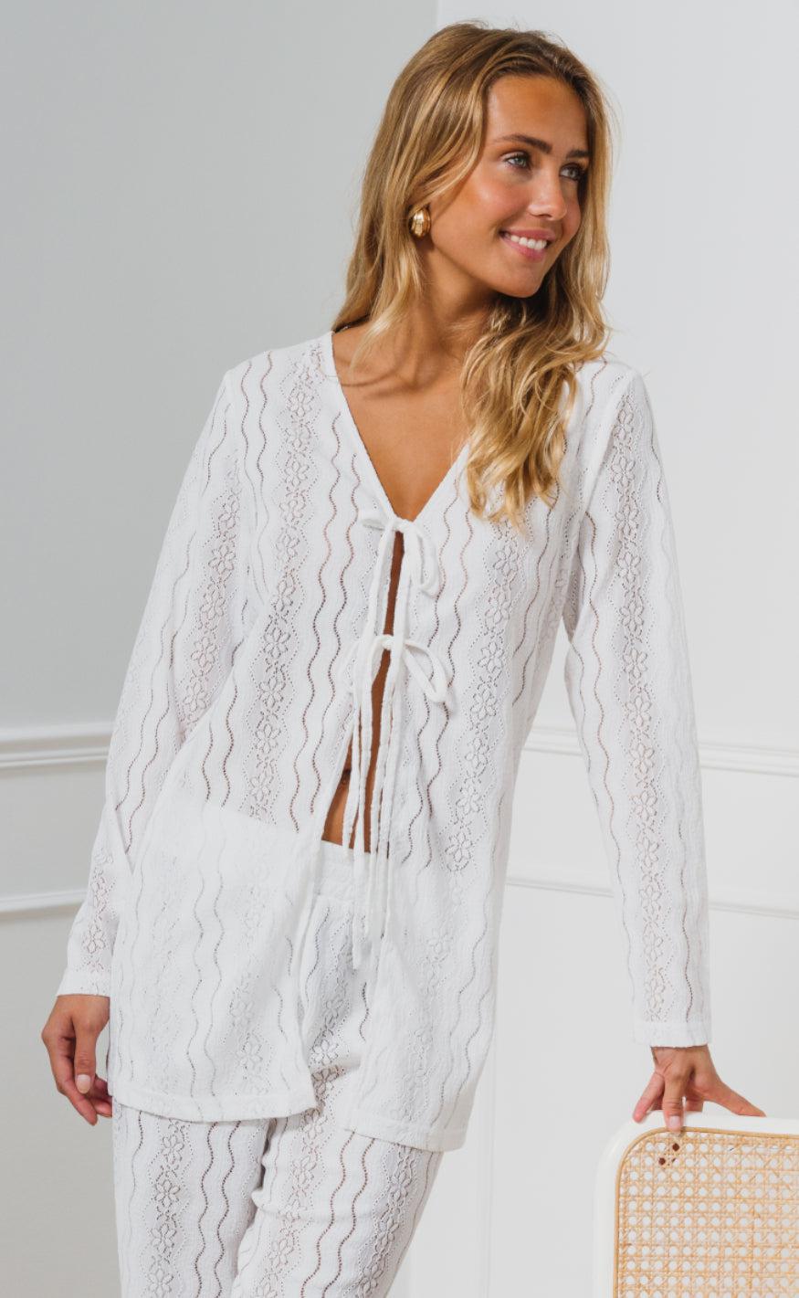 A-view Cardigan - Mona - White