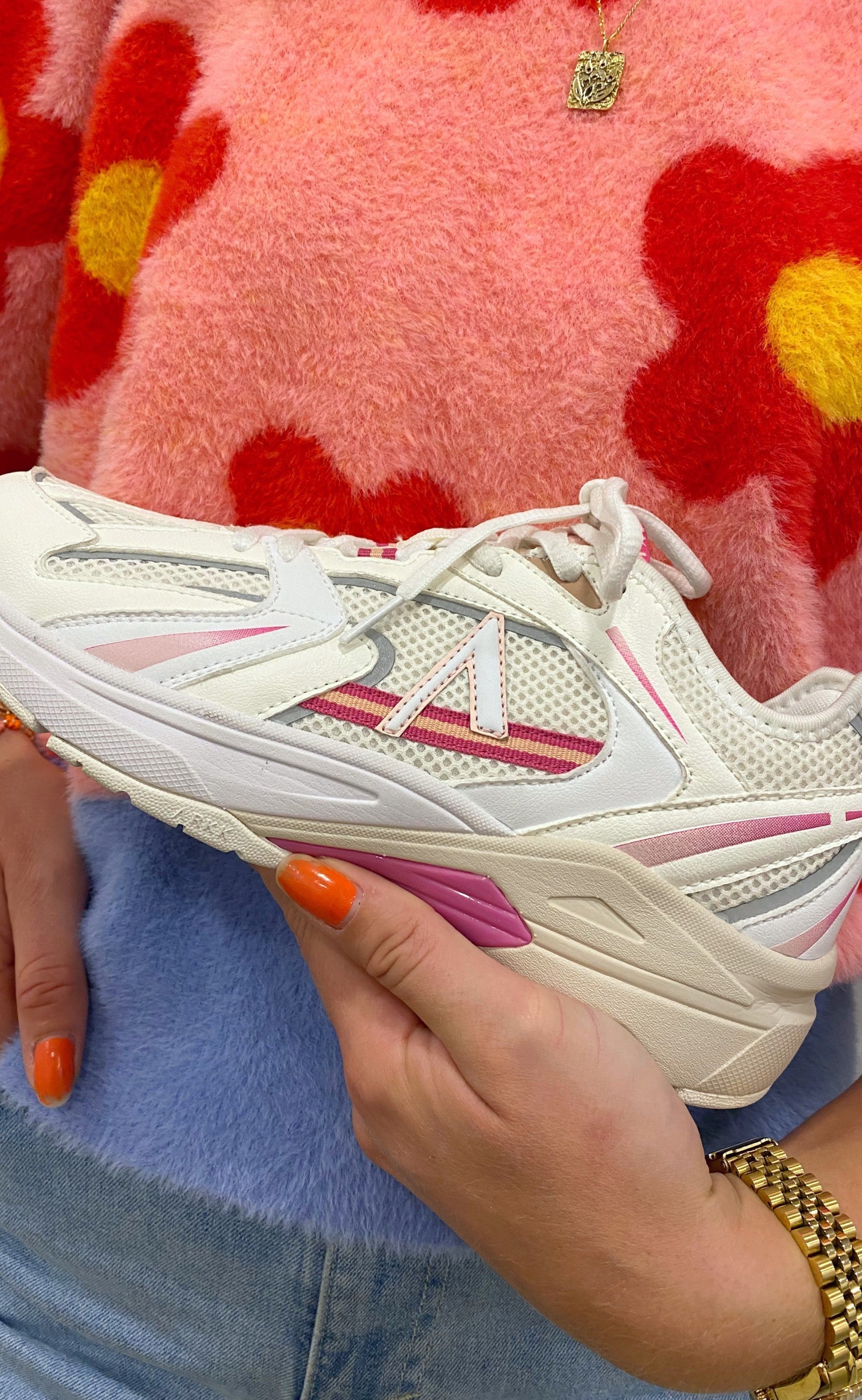 ARKK Copenhagen Sneakers - Oserra Mesh - Vivid Pink Soft Peach