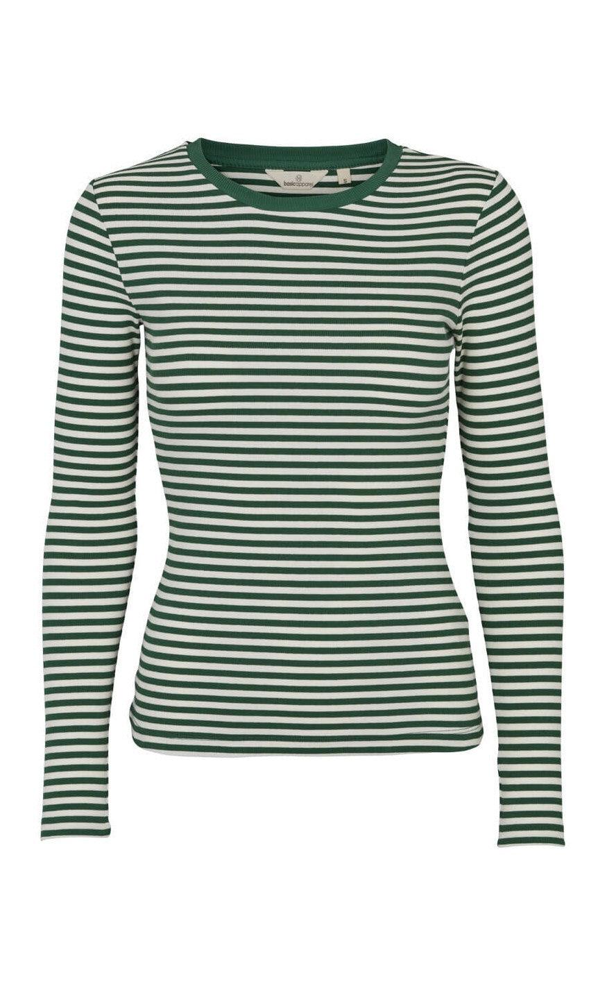 Basic Apparel Bluse - Ludmilla - Eden/Whisper White