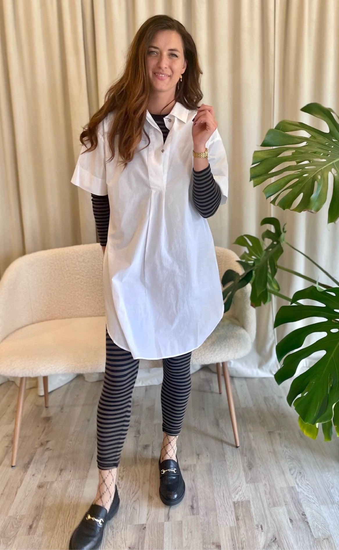 Basic Apparel Bluse - Ludmilla - Tarmac/Black
