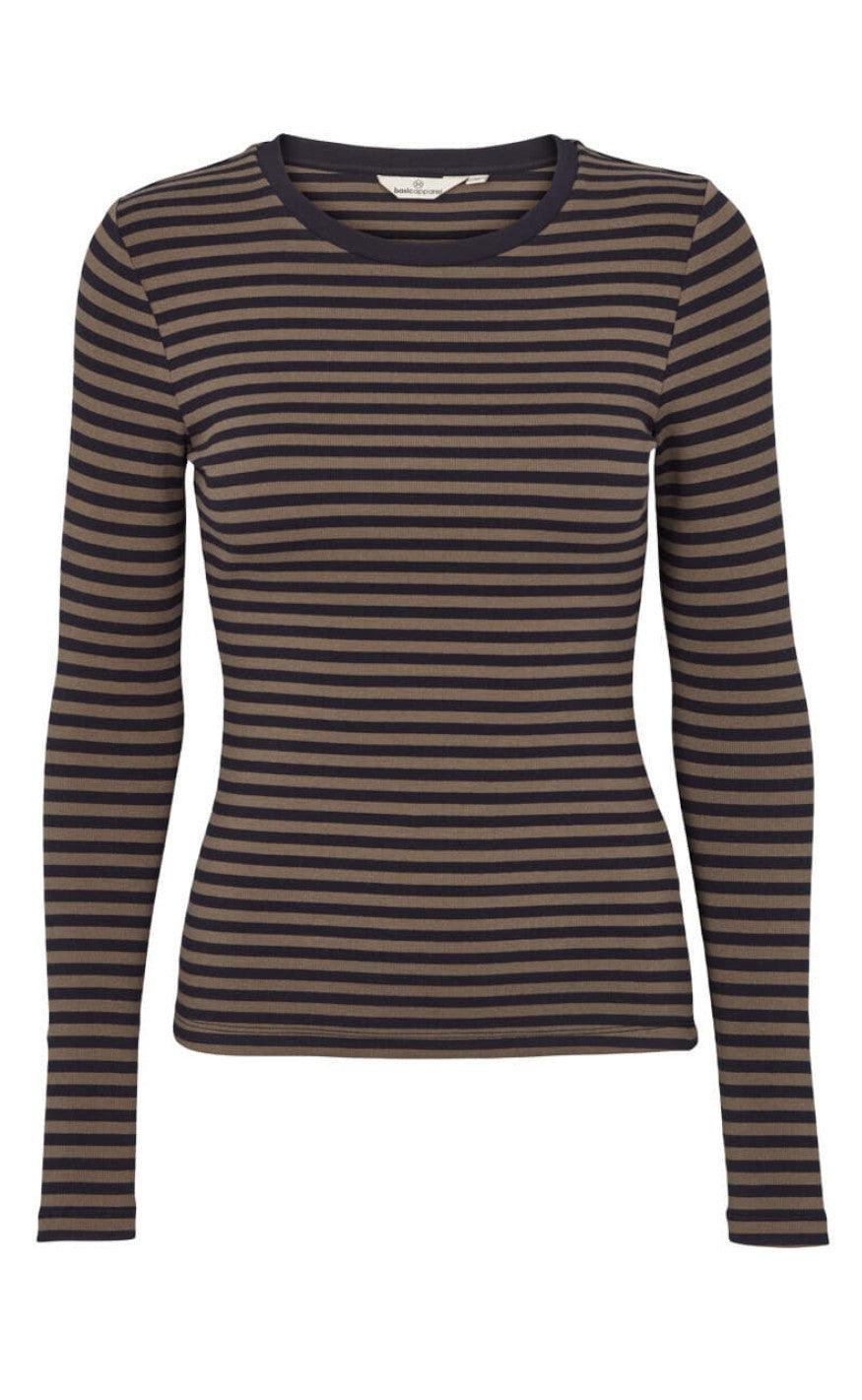 Basic Apparel Bluse - Ludmilla - Tarmac/Black