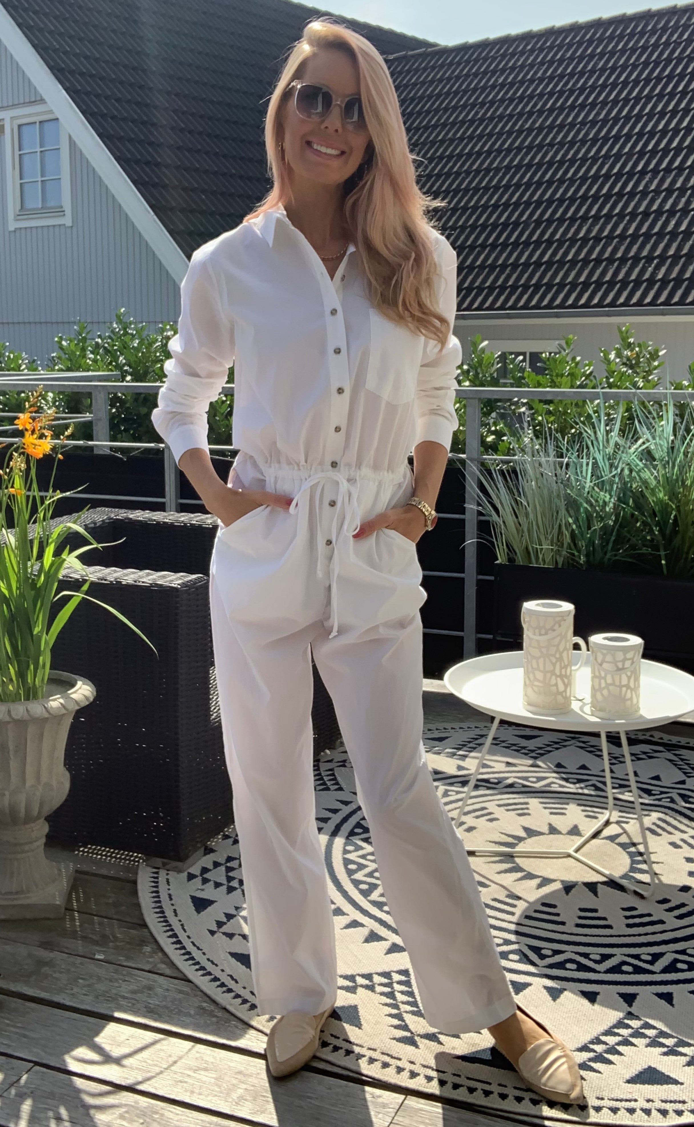 Basic Apparel Buksedragt - Vilde - Bright White