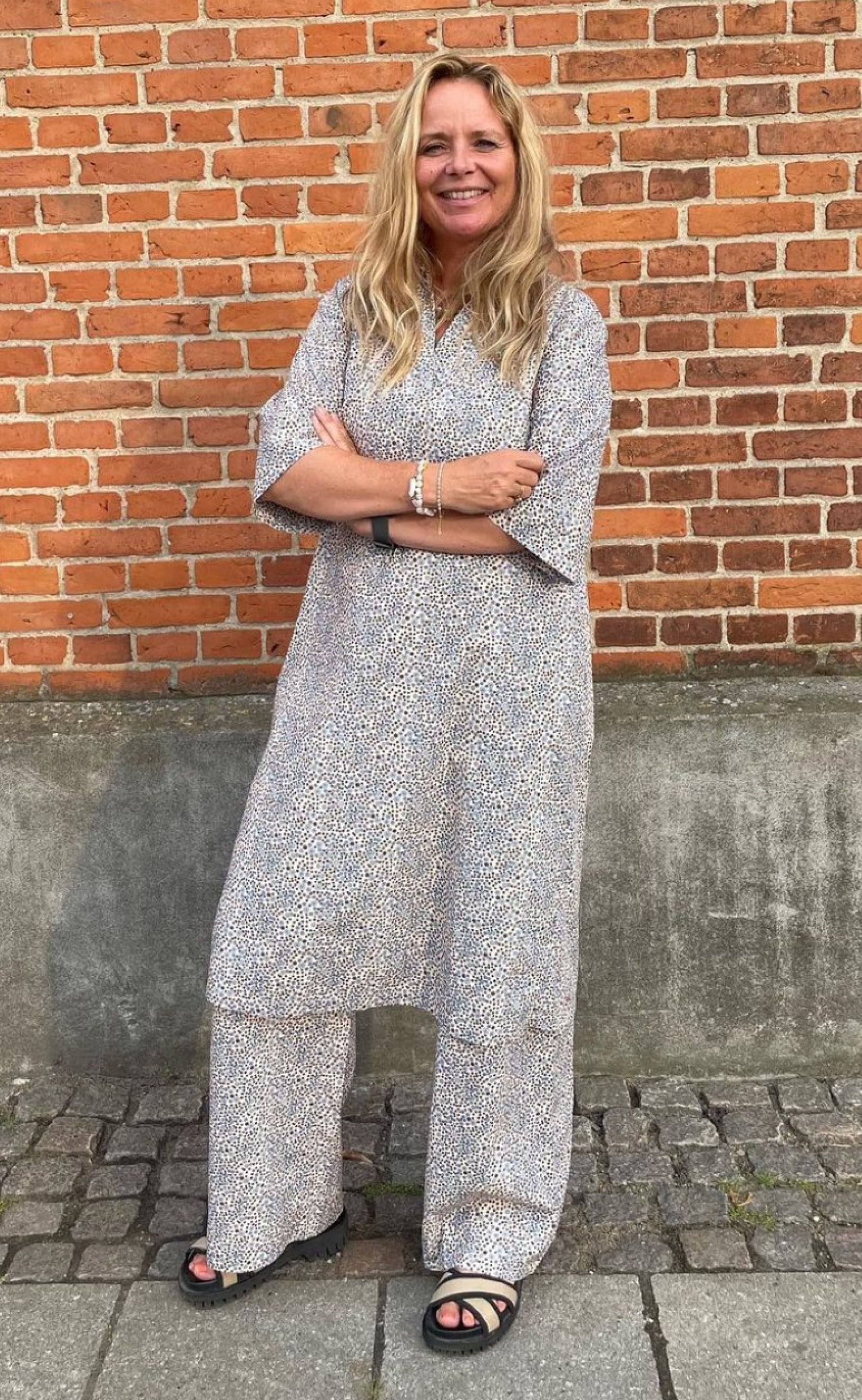 Basic Apparel Bukser - Hazel - Blue/Brown/Limoges/Sand