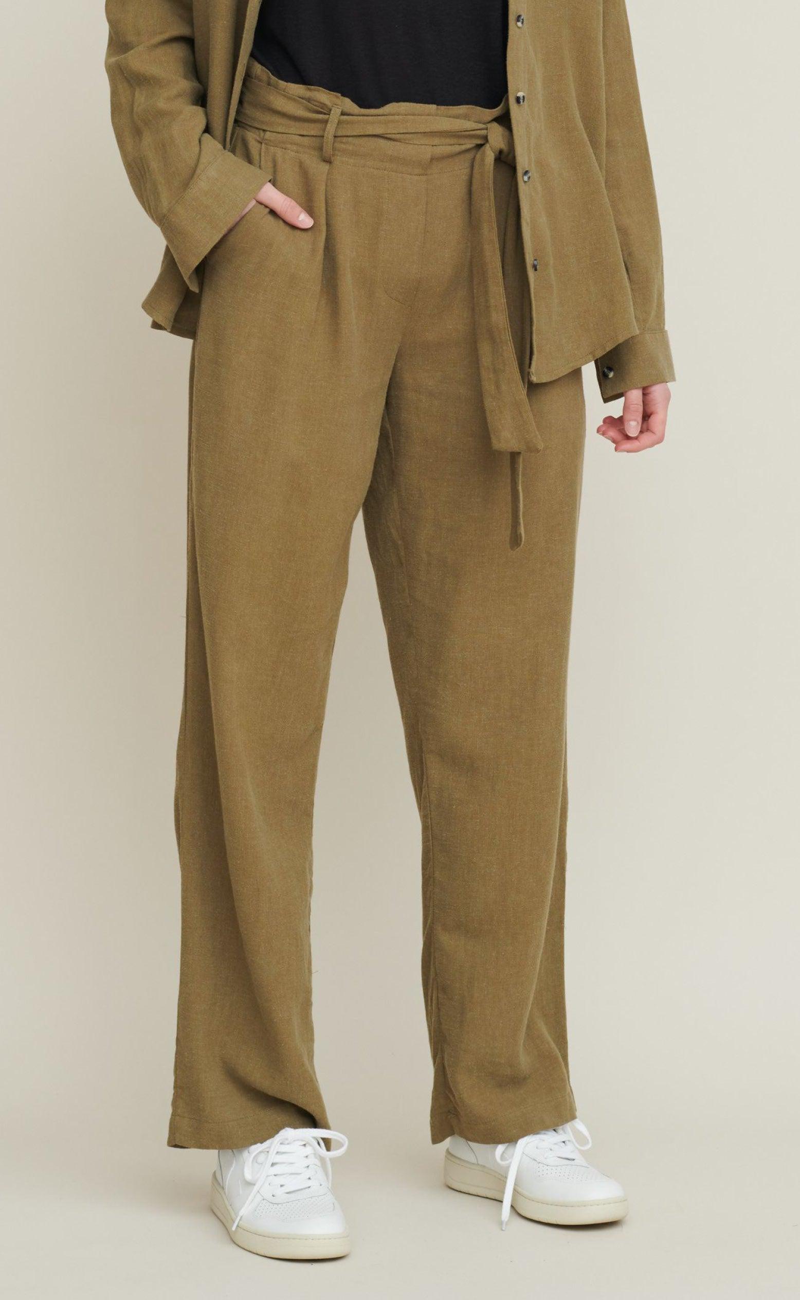 Basic Apparel Bukser - Tove - Capers Green