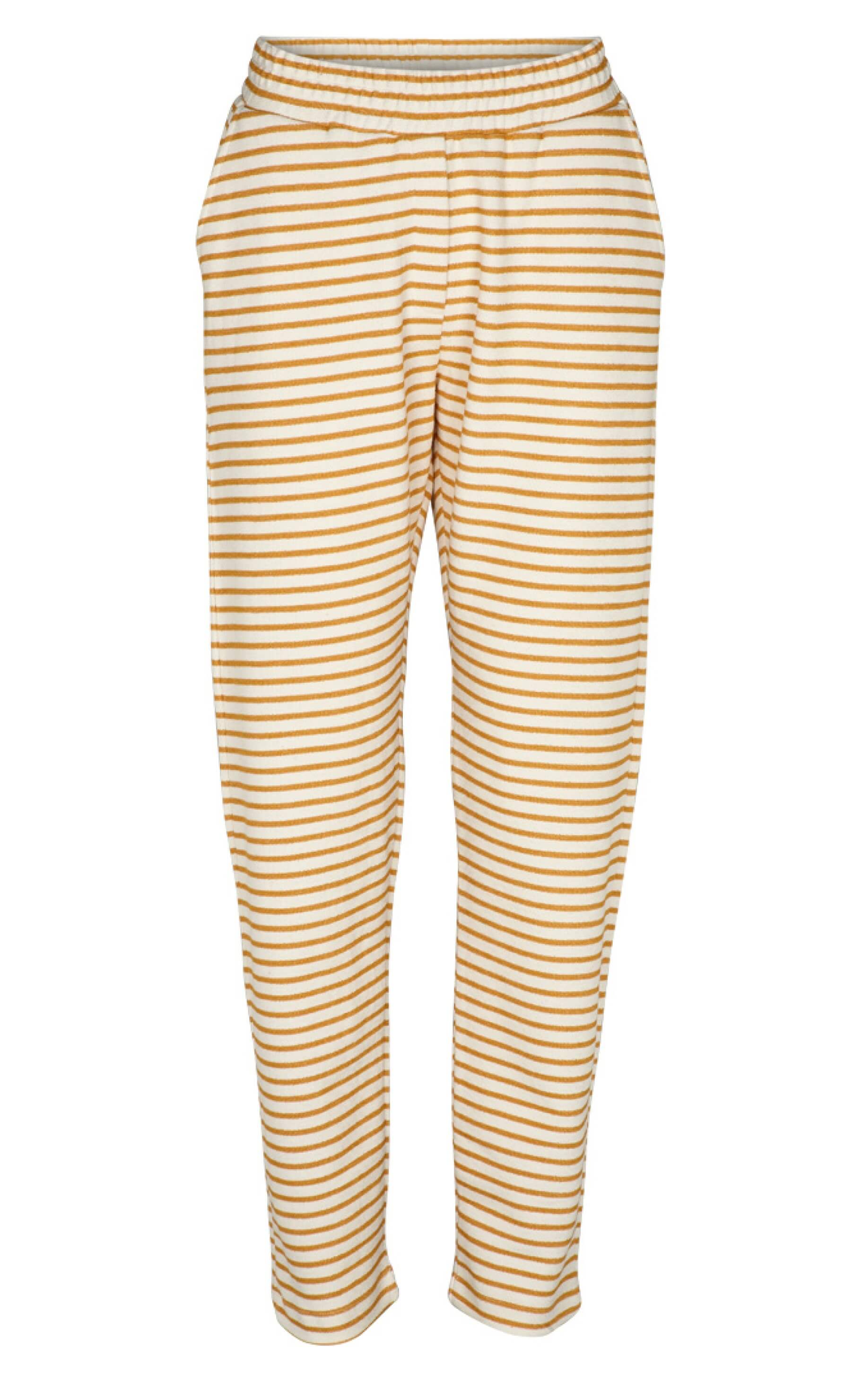 Basic Apparel Bukser - Vendela - Inca Gold / Off White