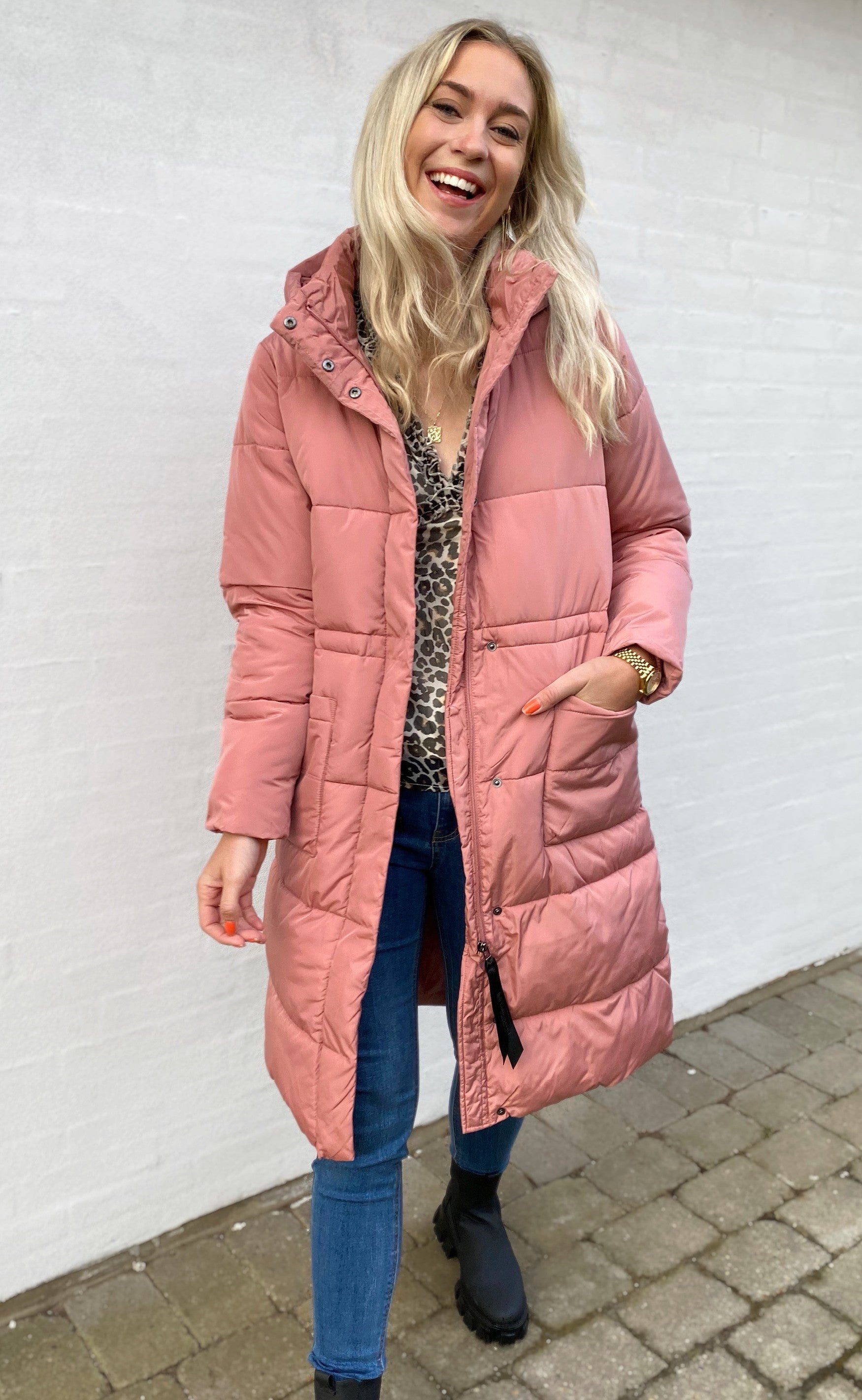 Basic Apparel Jakke - Dagmar Long - Old Rose