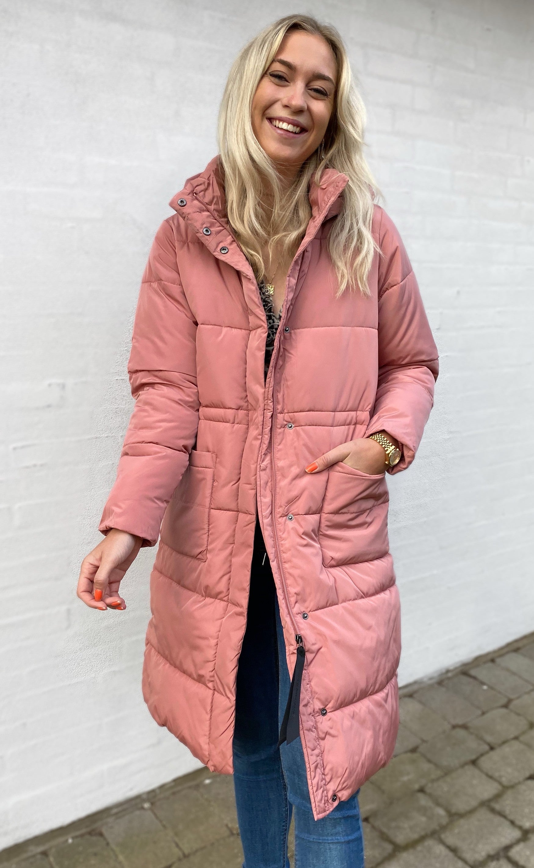 Basic Apparel Jakke - Dagmar Long - Old Rose