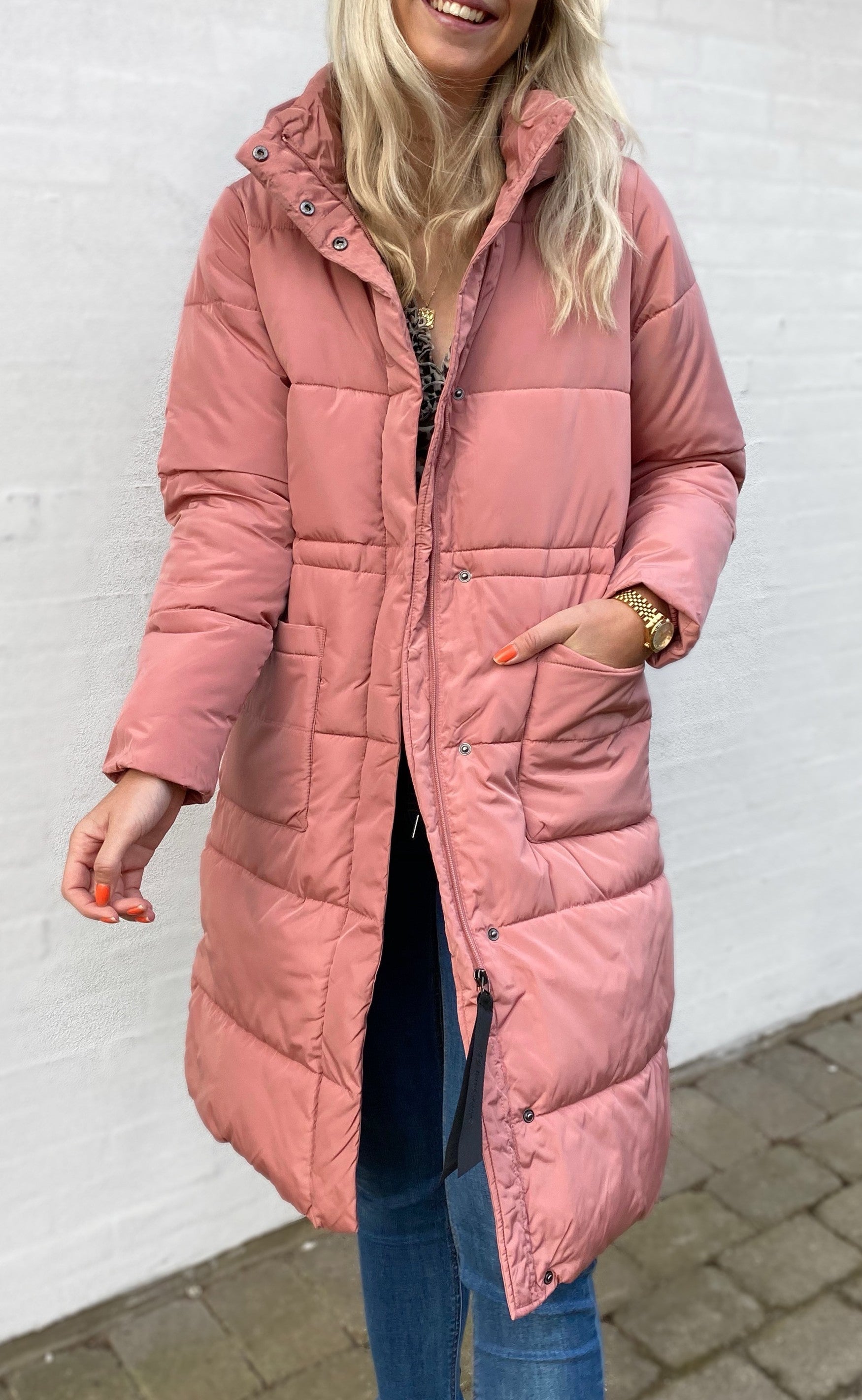 Basic Apparel Jakke - Dagmar Long - Old Rose
