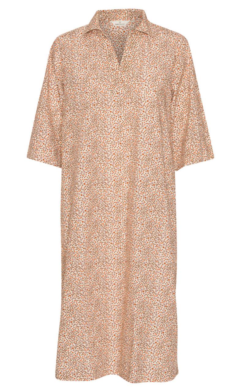 Basic Apparel Kjole - Hazel - Pink/Orange/Brown/Sand
