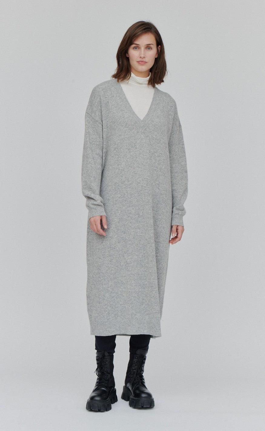 Basic Apparel Kjole - Lise - Grey Melange