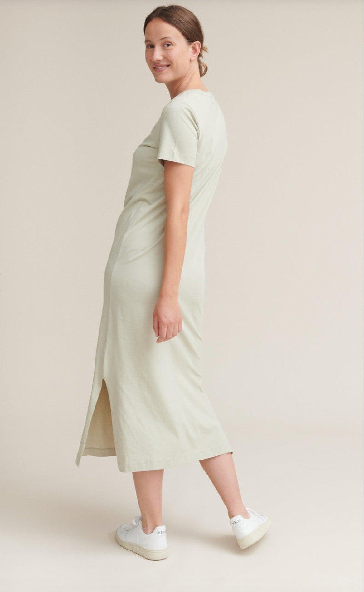 Basic Apparel Kjole - Rebekka - Moss Gray