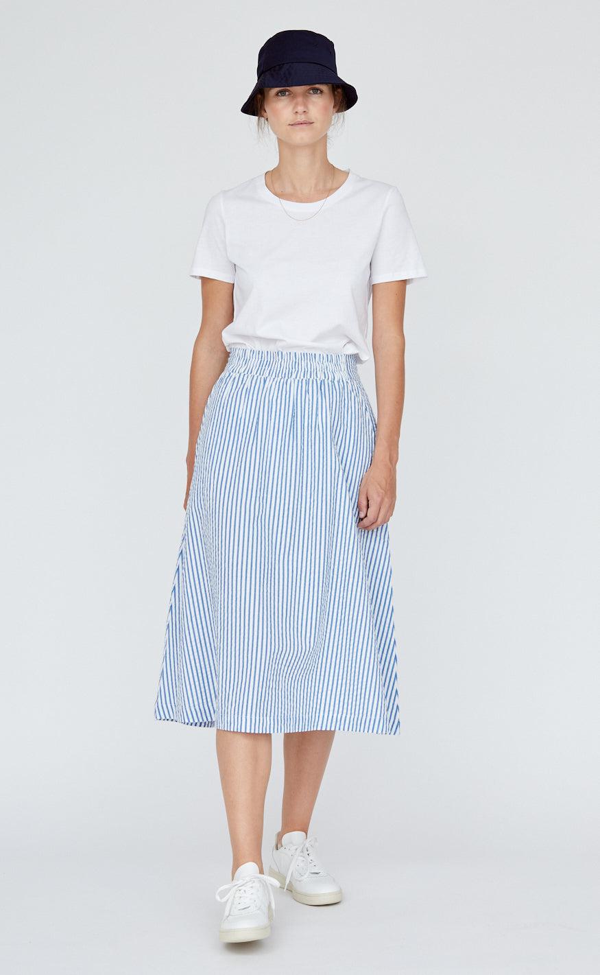 Basic Apparel Nederdel - Tilde - Limoges/Bright White
