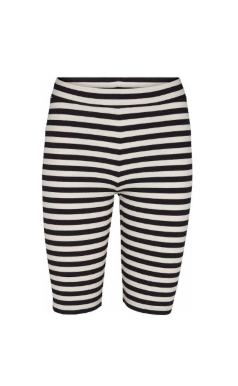 Basic Apparel Shorts - Elba Biker - Black / Off White