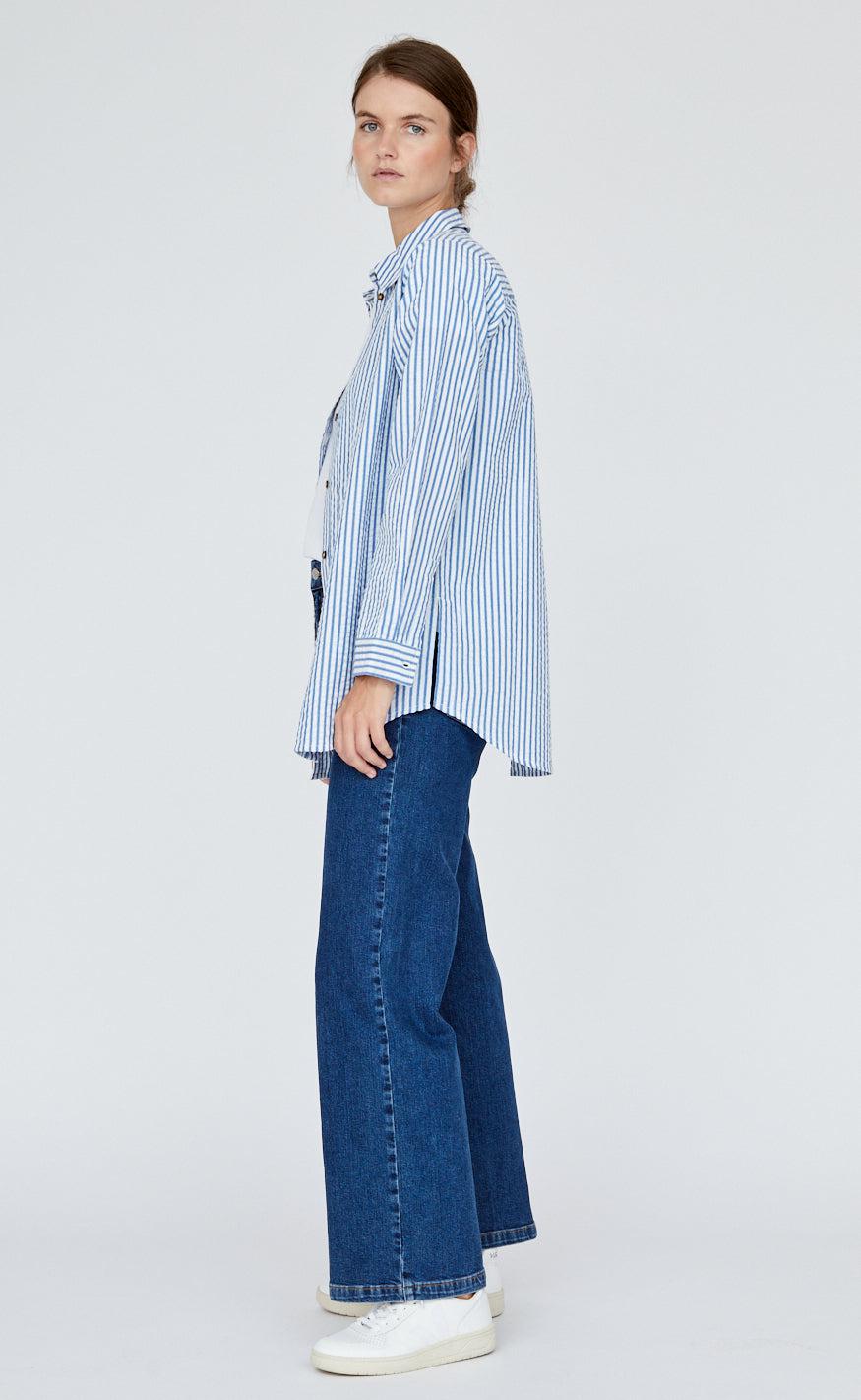 Basic Apparel Skjorte - Anisse - Limoges/Bright White