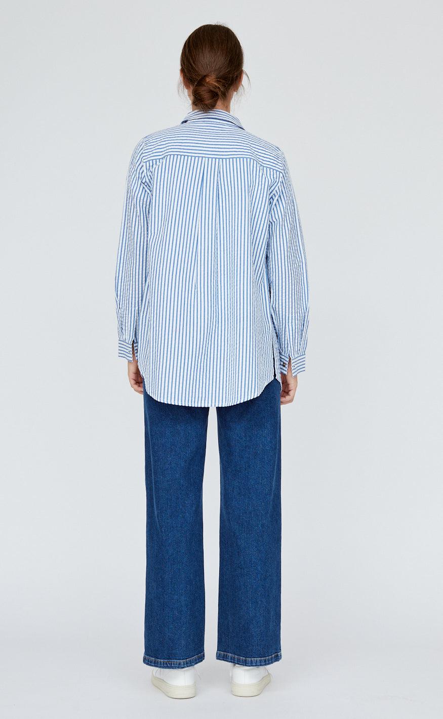 Basic Apparel Skjorte - Anisse - Limoges/Bright White