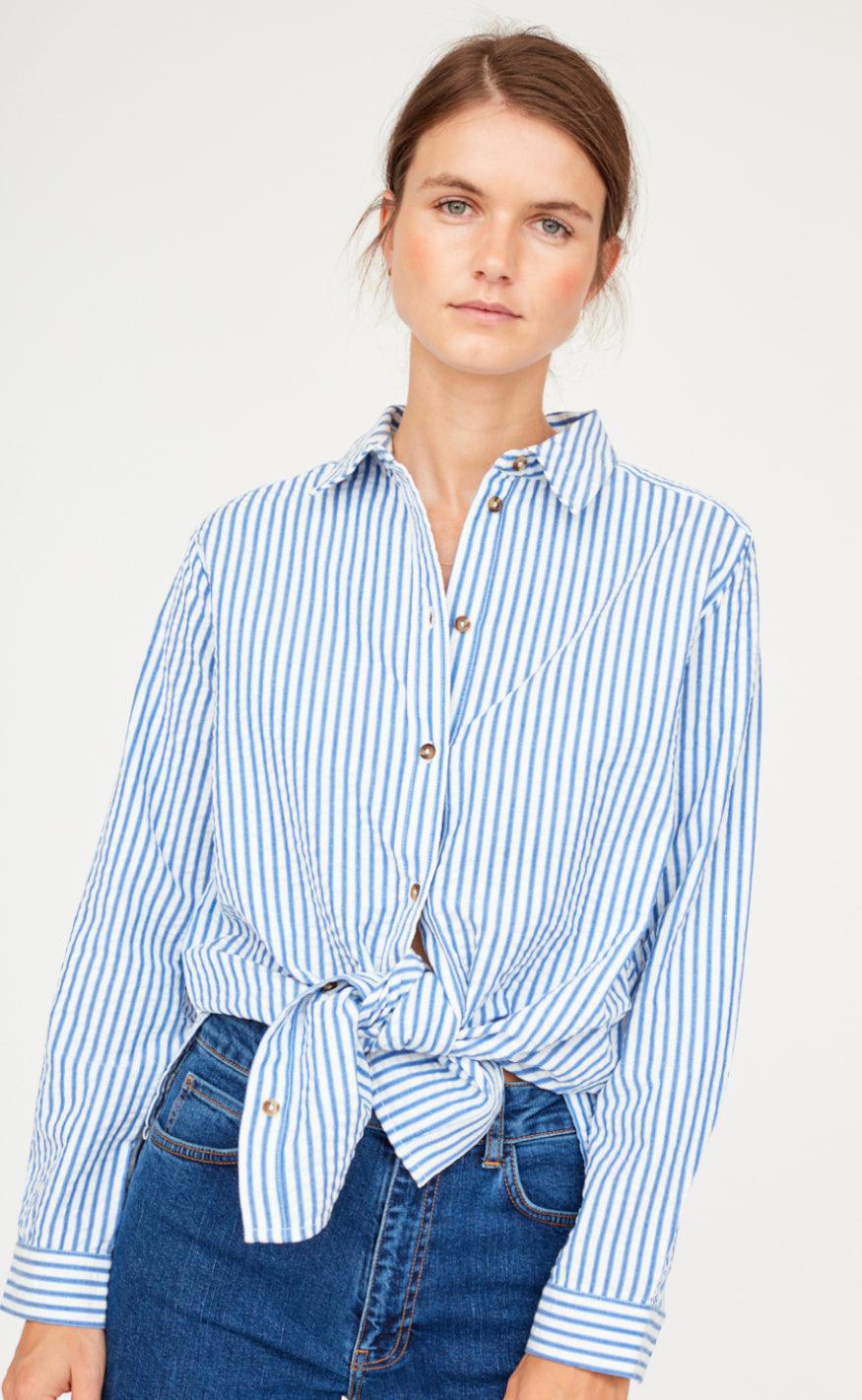 Basic Apparel Skjorte - Anisse - Limoges/Bright White
