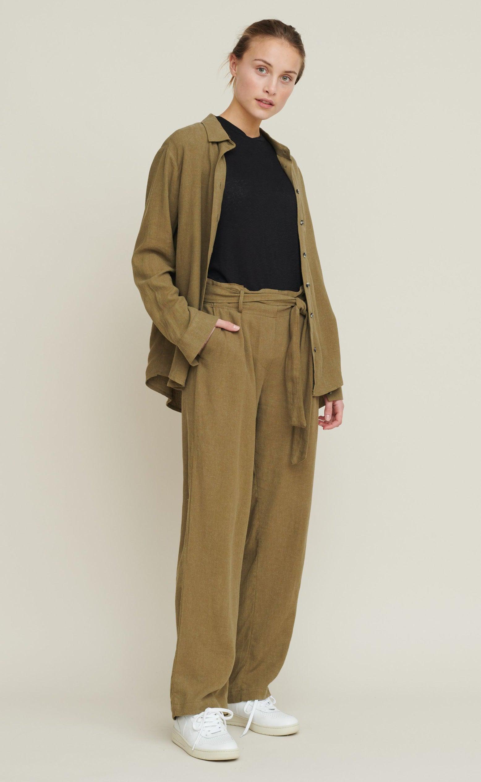 Basic Apparel Skjorte - Trine - Capers Green