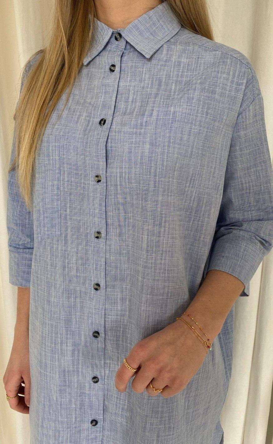 Basic Apparel Skjortekjole - Nora Harriet - Navy