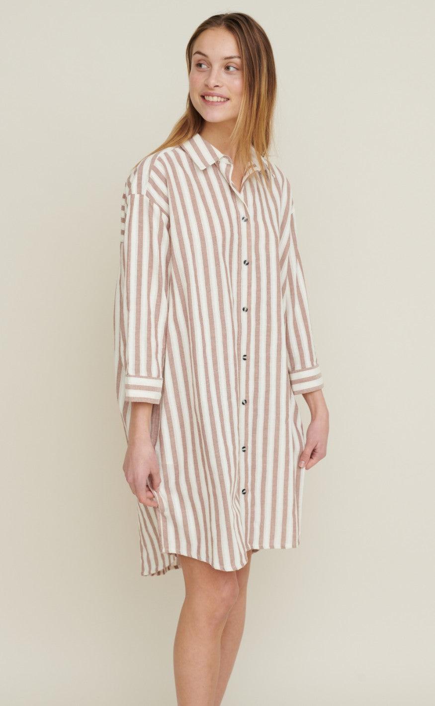 Basic Apparel Skjortekjole - Nori - Mink