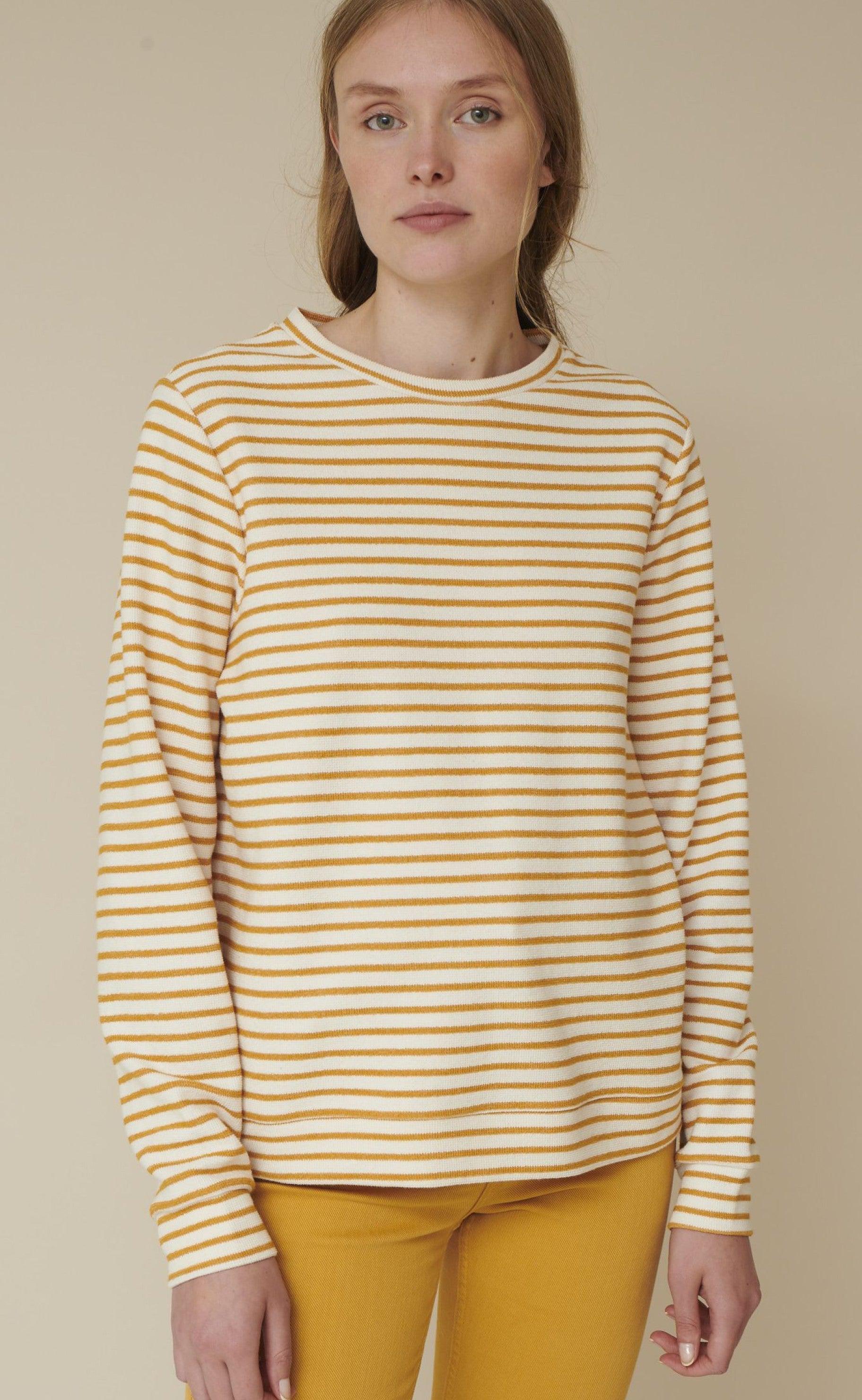Basic Apparel Sweatshirt - Vendela - Inca Gold / Off White