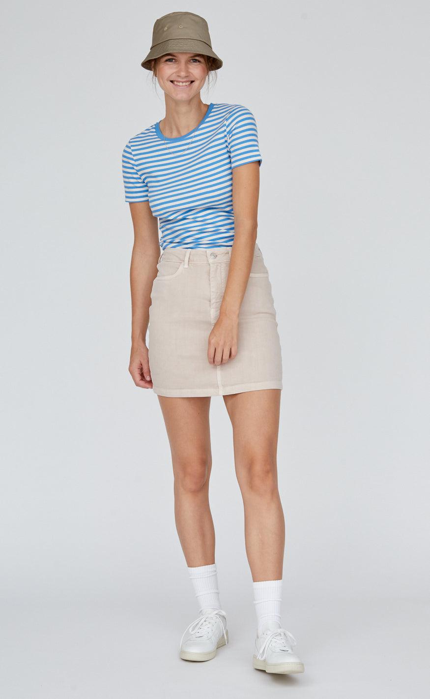 Basic Apparel T-shirt - Ludmilla - Azure Blue / Birch