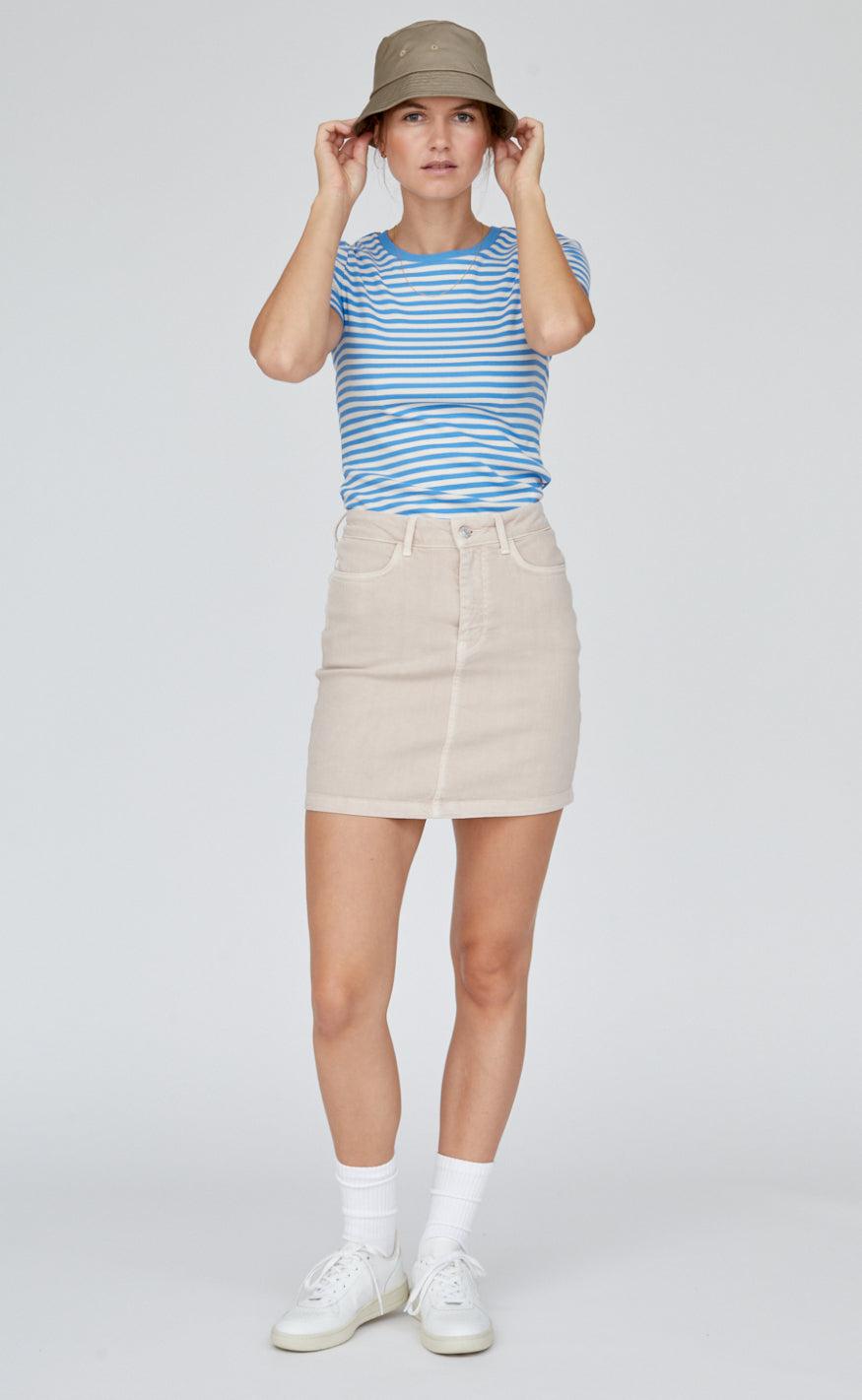 Basic Apparel T-shirt - Ludmilla - Azure Blue / Birch