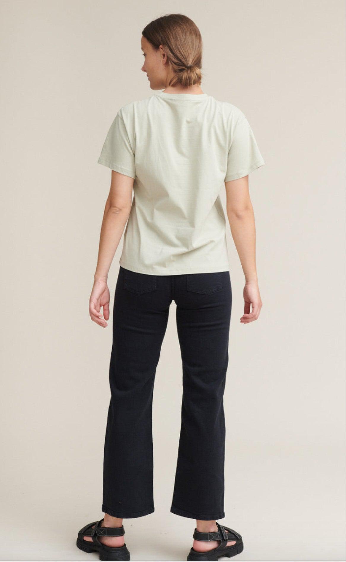 Basic Apparel Tee - Rebekka - Moss Gray