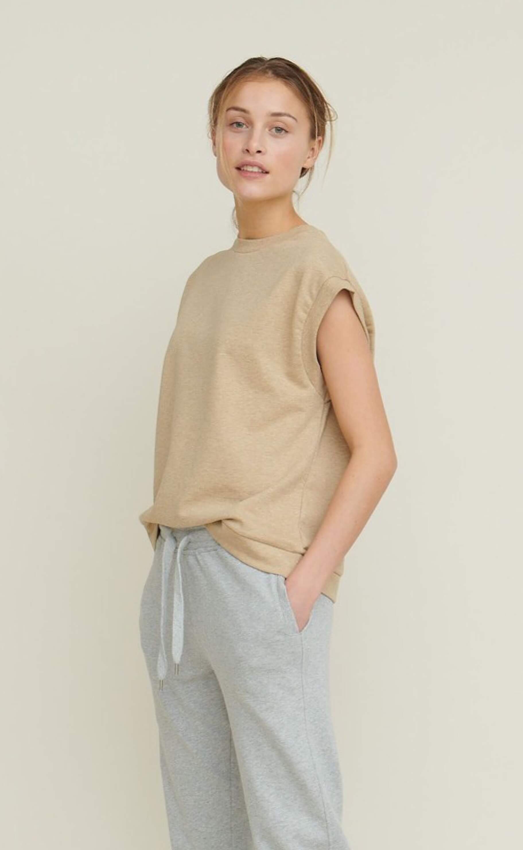 Basic Apparel Vest - Vendela - Camel Melange