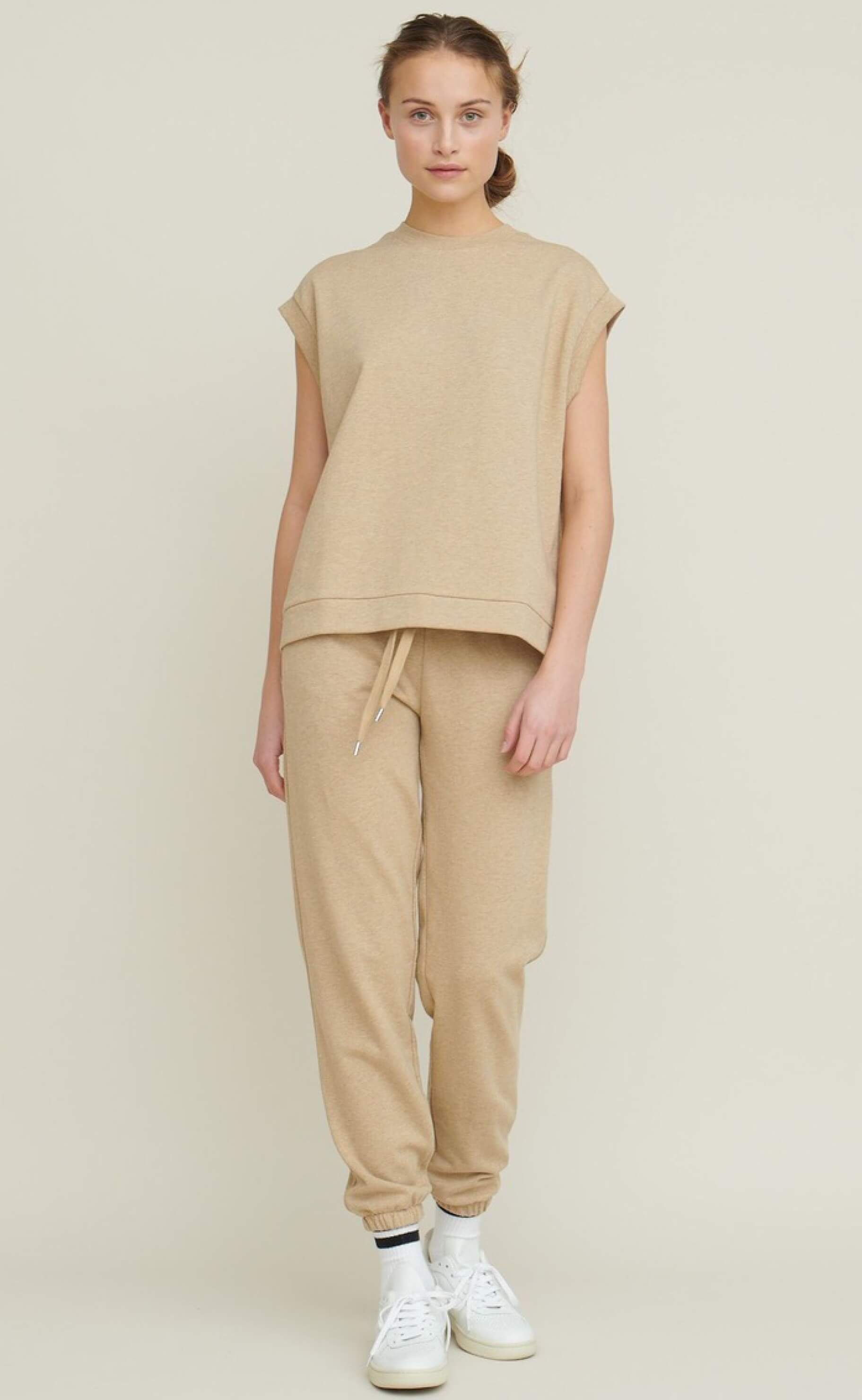Basic Apparel Vest - Vendela - Camel Melange