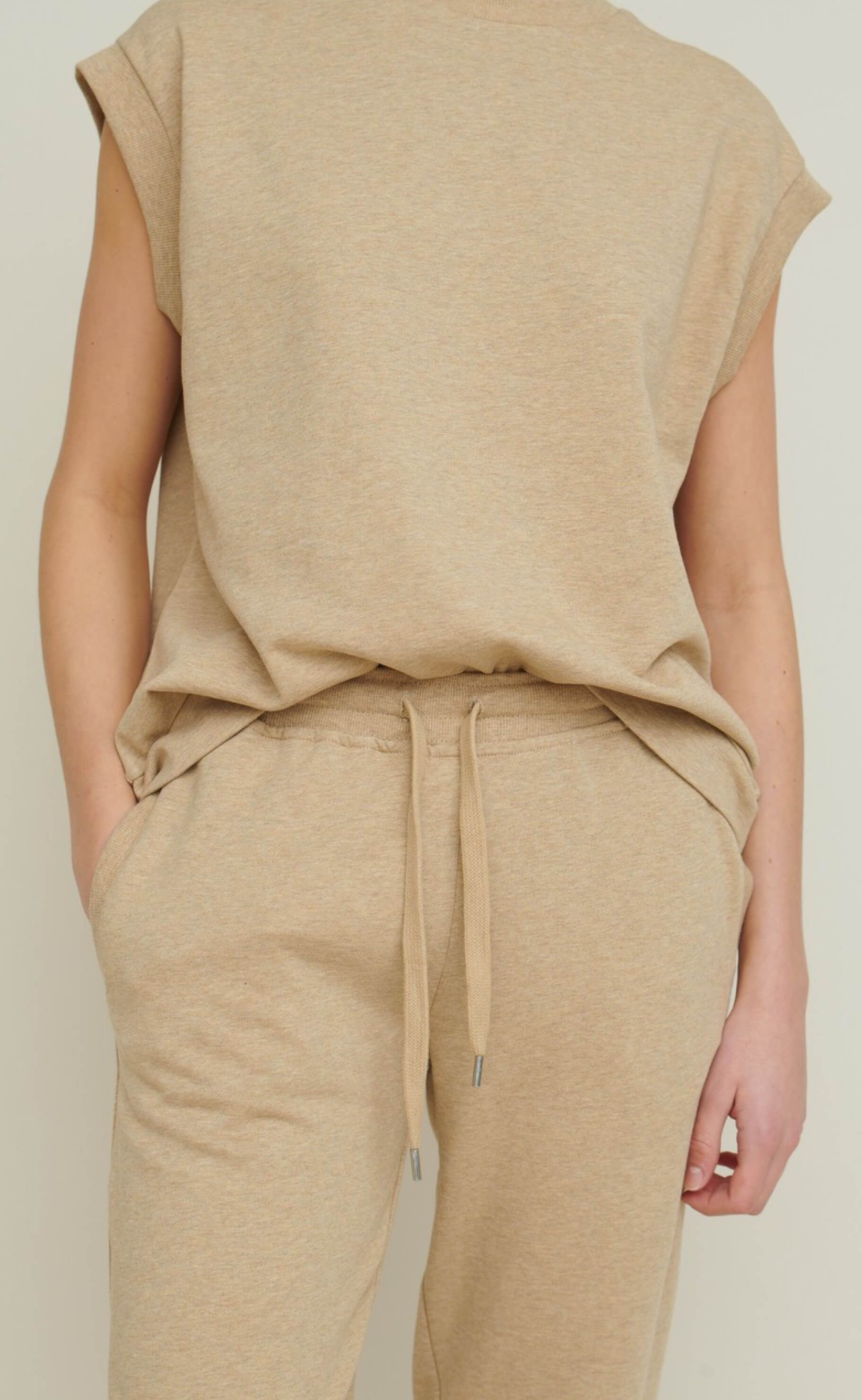 Basic Apparel Vest - Vendela - Camel Melange